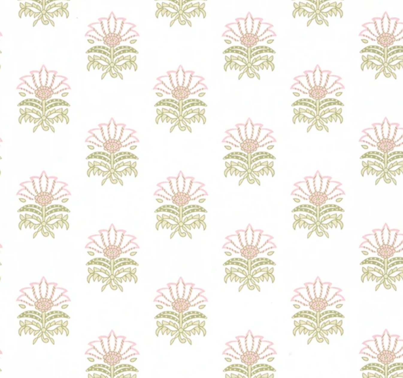 Milford Pillow Cover in Pink and Green, Thibaut Pillows