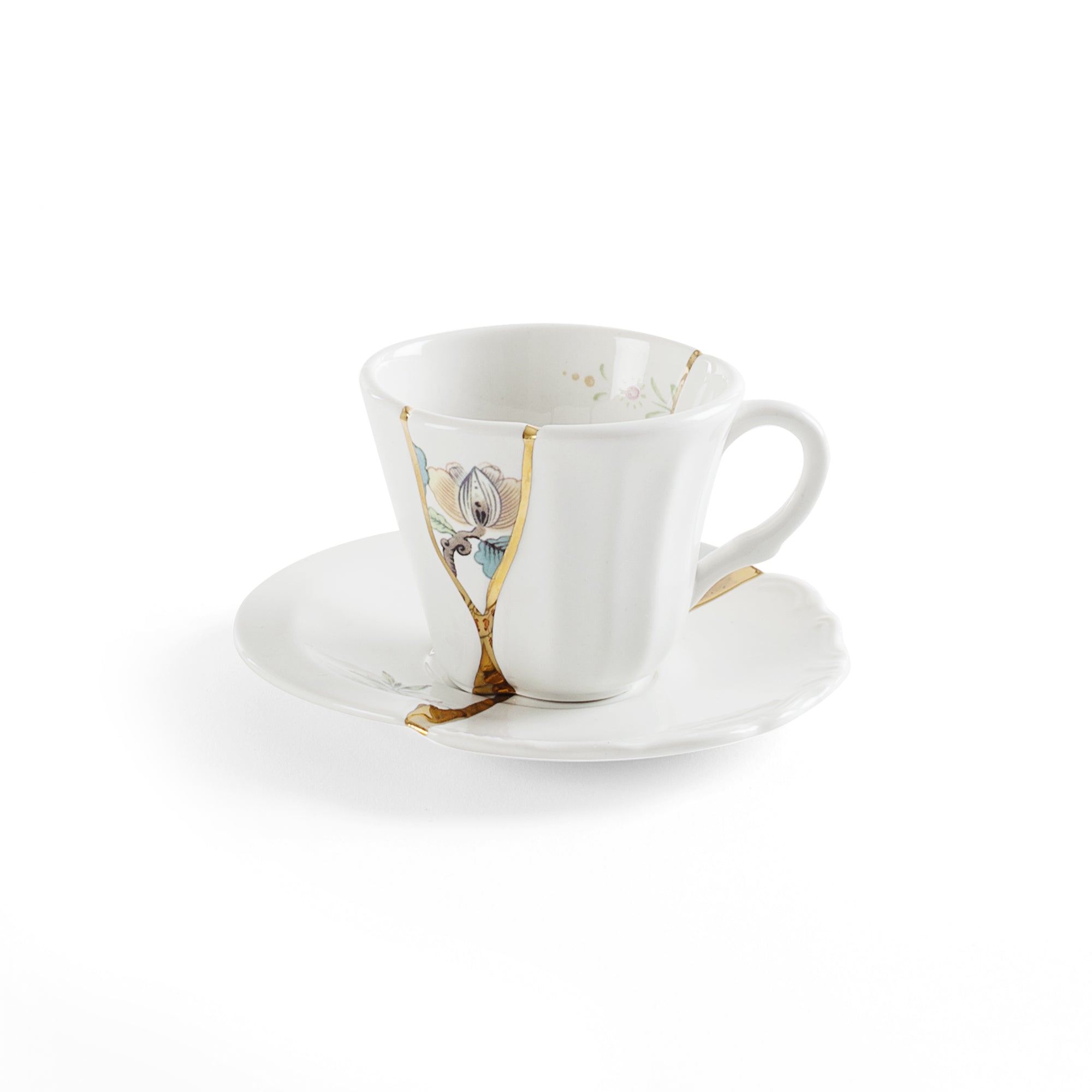 Kintsugi Coffee cup with saucer 03 by DEKOR - Resin Society