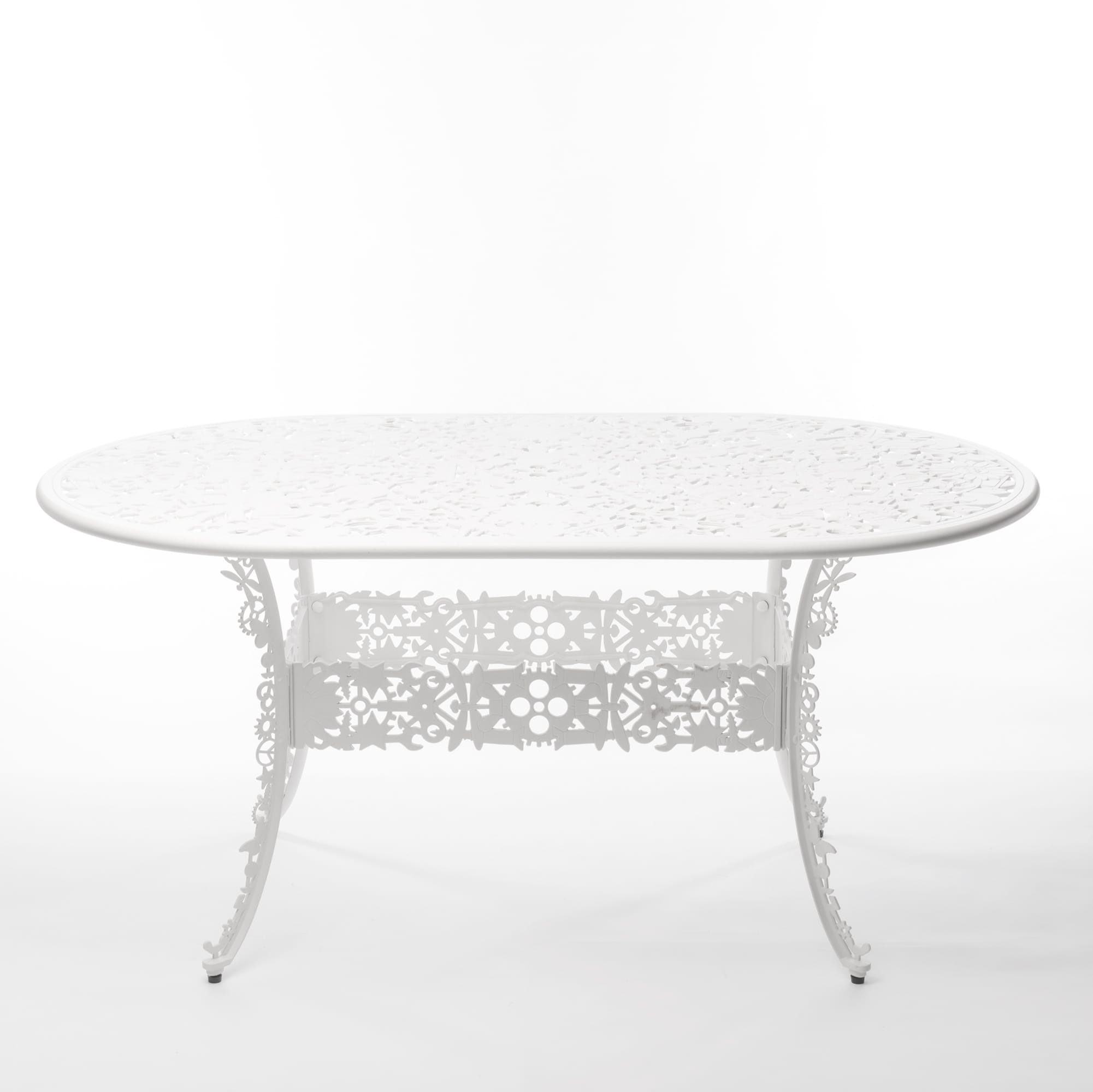 Industry Collection ALUMINIUM OVAL TABLE - WHITE detail image - Resin Society