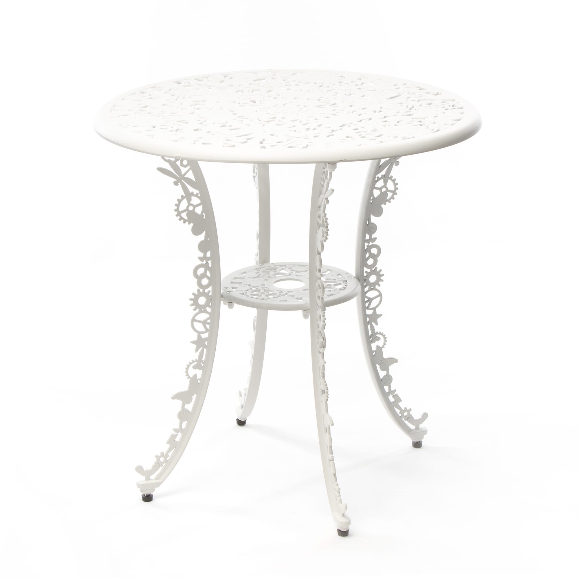 Industry Collection ALUMINIUM TABLE - WHITE ø Cm.70 h.74 by DEKOR - Resin Society