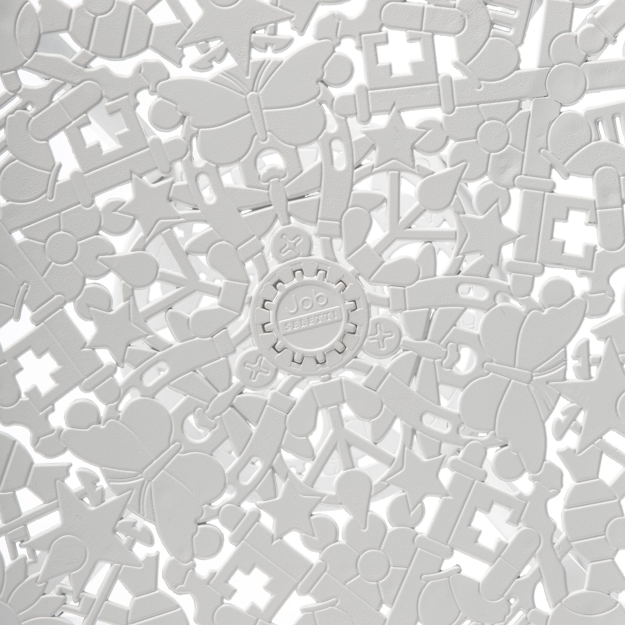 Industry Collection ALUMINIUM TABLE - WHITE ø Cm.70 h.74 detail image - Resin Society