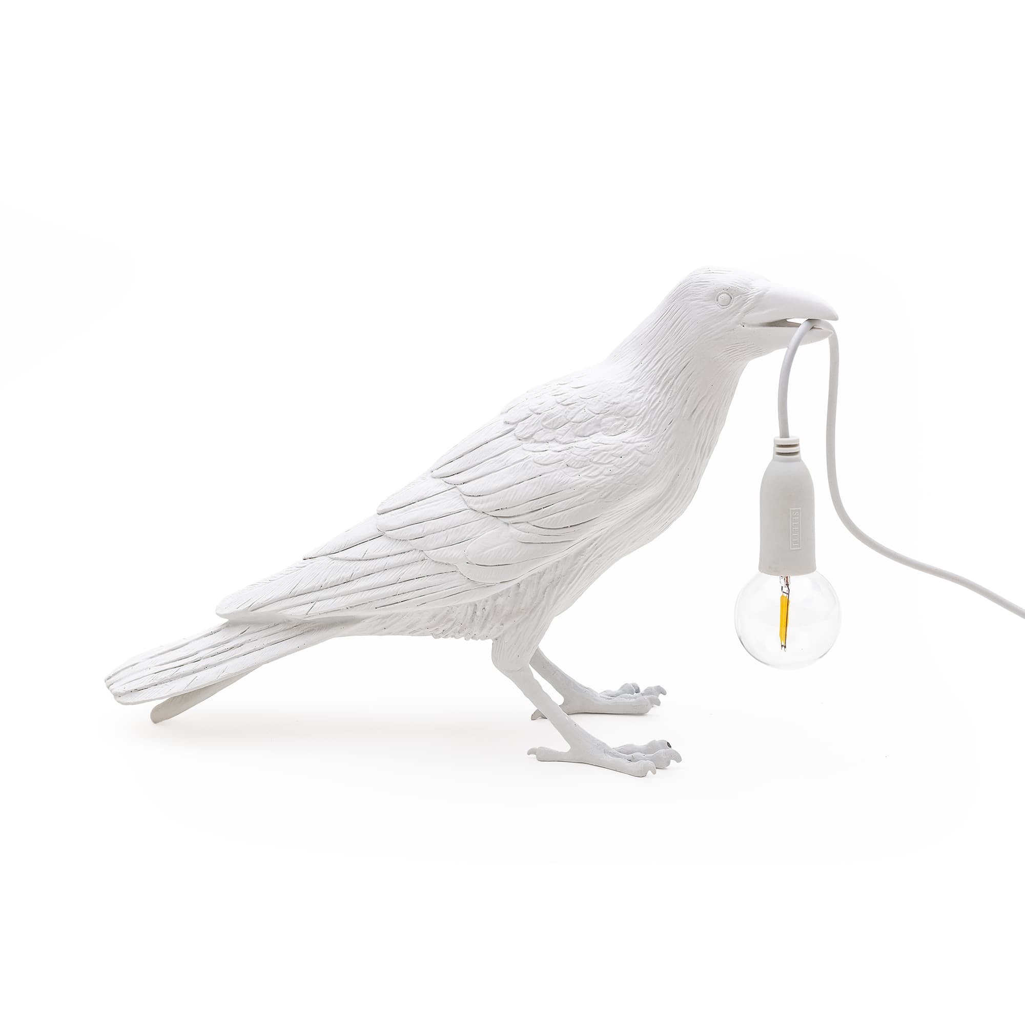Bird Lamp White Waiting OUTDOOR by DEKOR - Resin Society