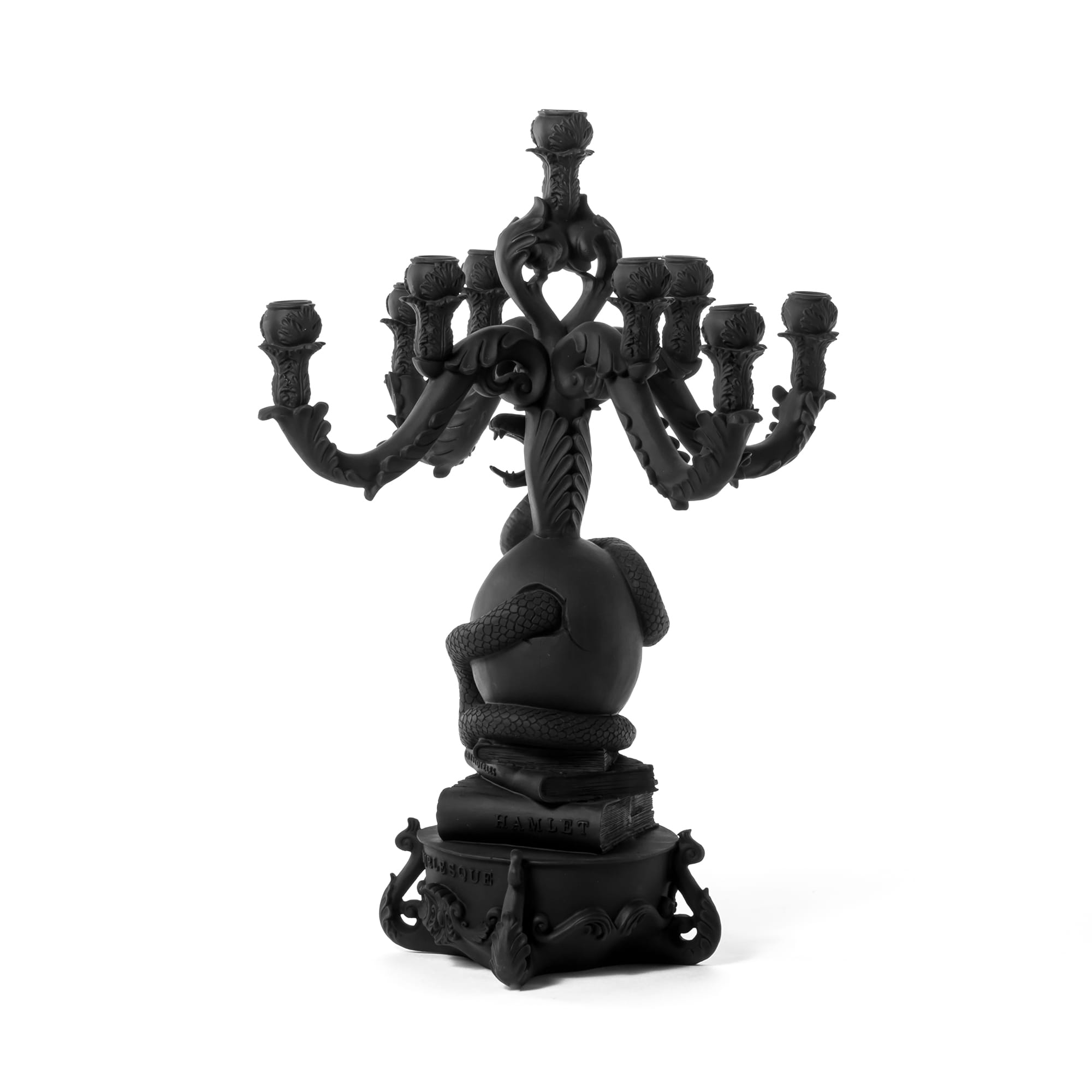 Giant Burlesque Skull Black detail image - Resin Society