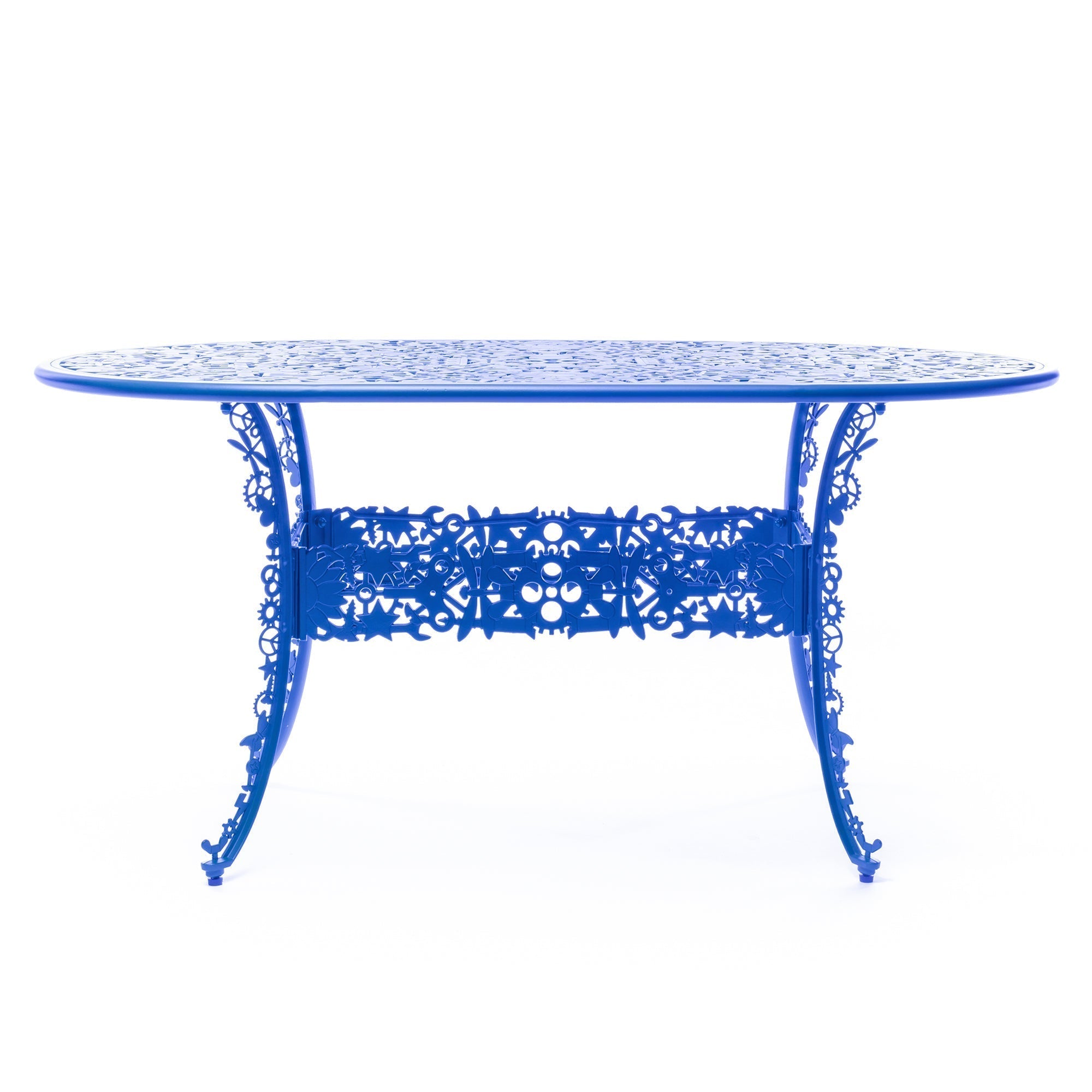 Industry Collection ALUMINIUM OVAL TABLE - SKY BLUE by DEKOR - Resin Society