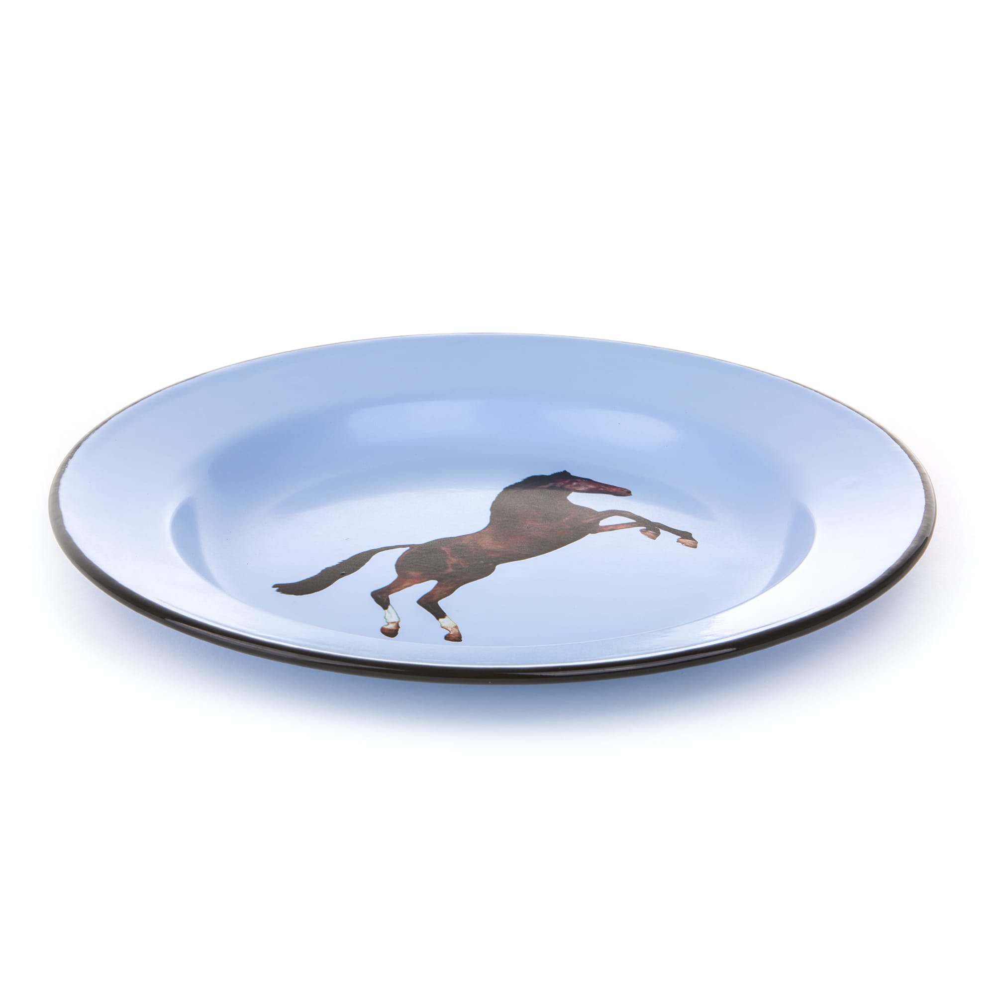 Enamel Plate Horse detail image - Resin Society