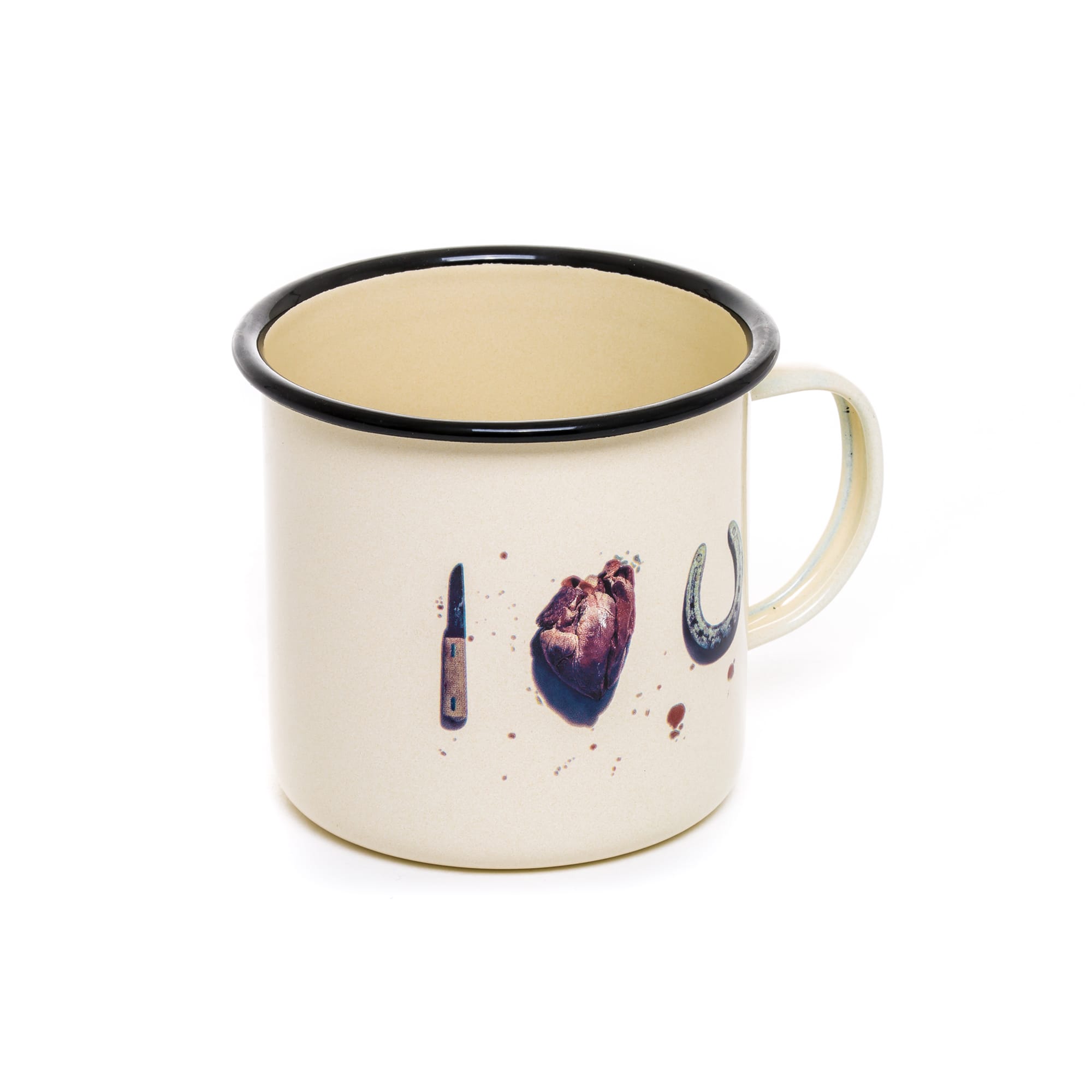 Enamel Mug I love u detail image - Resin Society