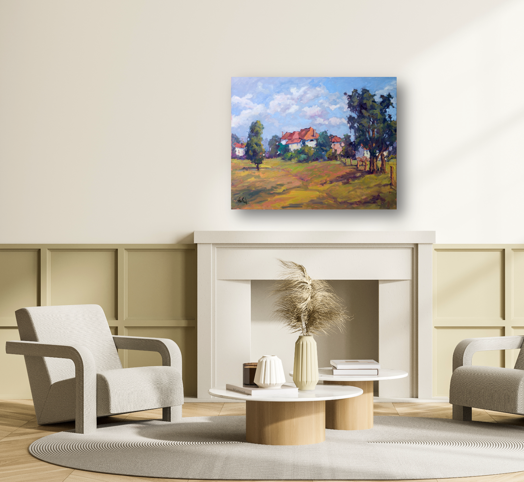 Serene Pastures Artist Enhanced Canvas Print by John Beard Collection - product image 4 for Resin Society
