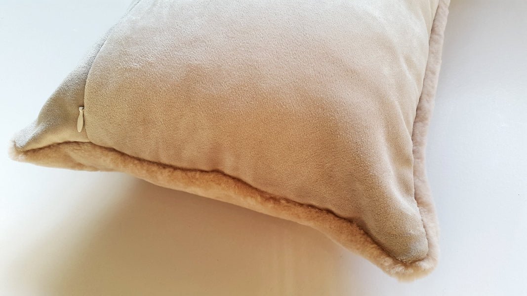 Shearling Vintage Pink Lumbar Pillow by Homelosophy