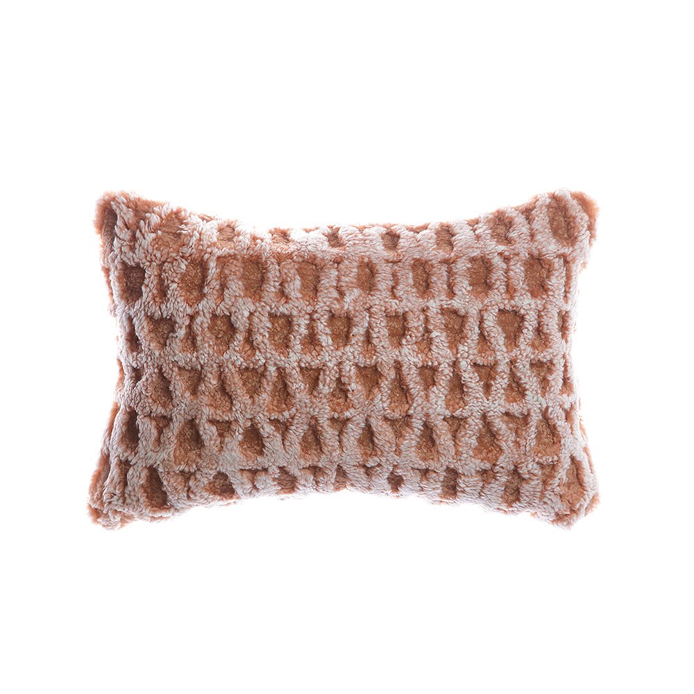 Amanda Hancrafted Sculpted Shearling Throw Pillow by Homelosophy