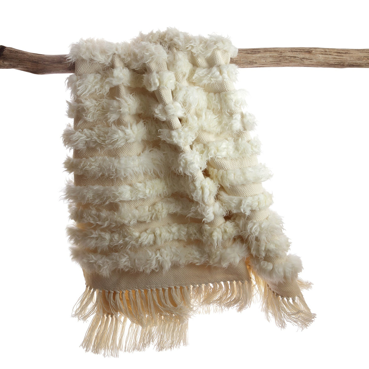 Lambskin Full Striped Blanket by Homelosophy