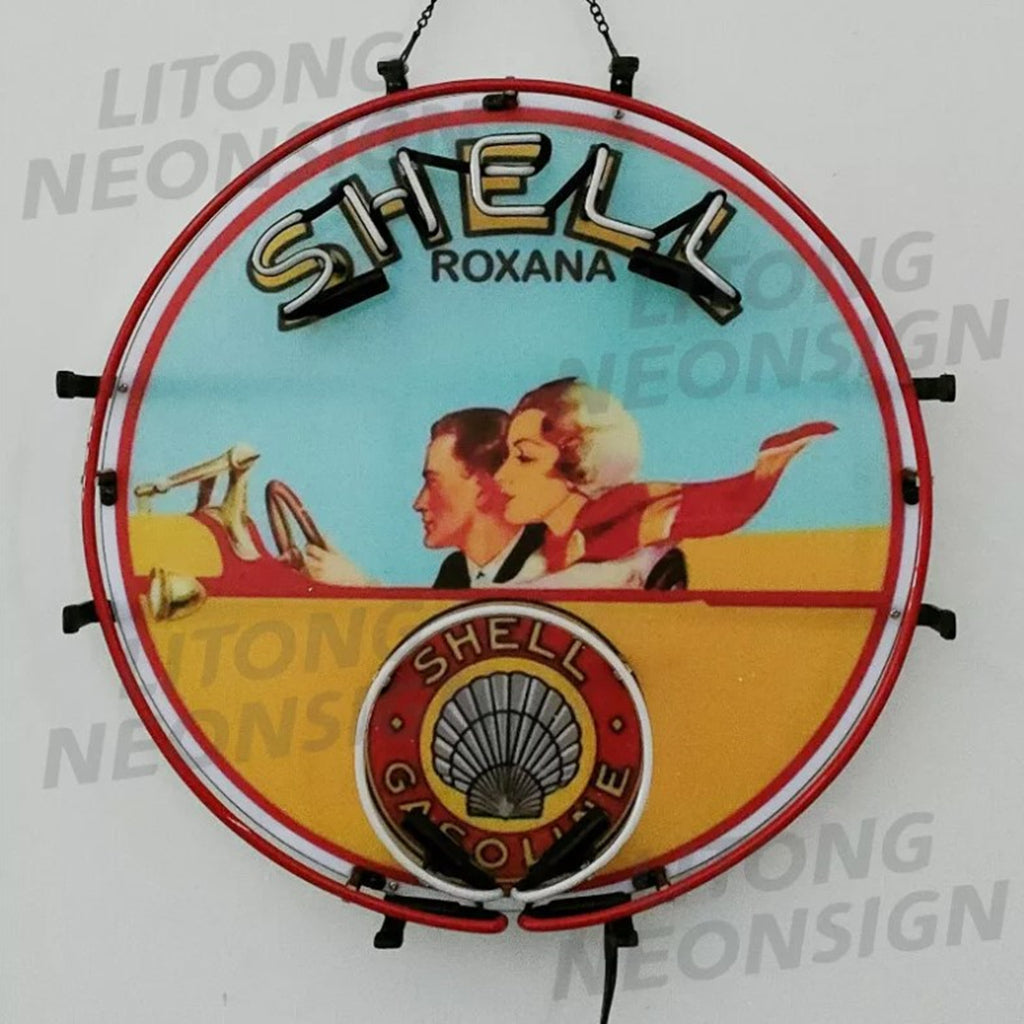 Shell Gasoline Roxana Neon Signs by Neon Signs Land - product image 3 for Resin Society