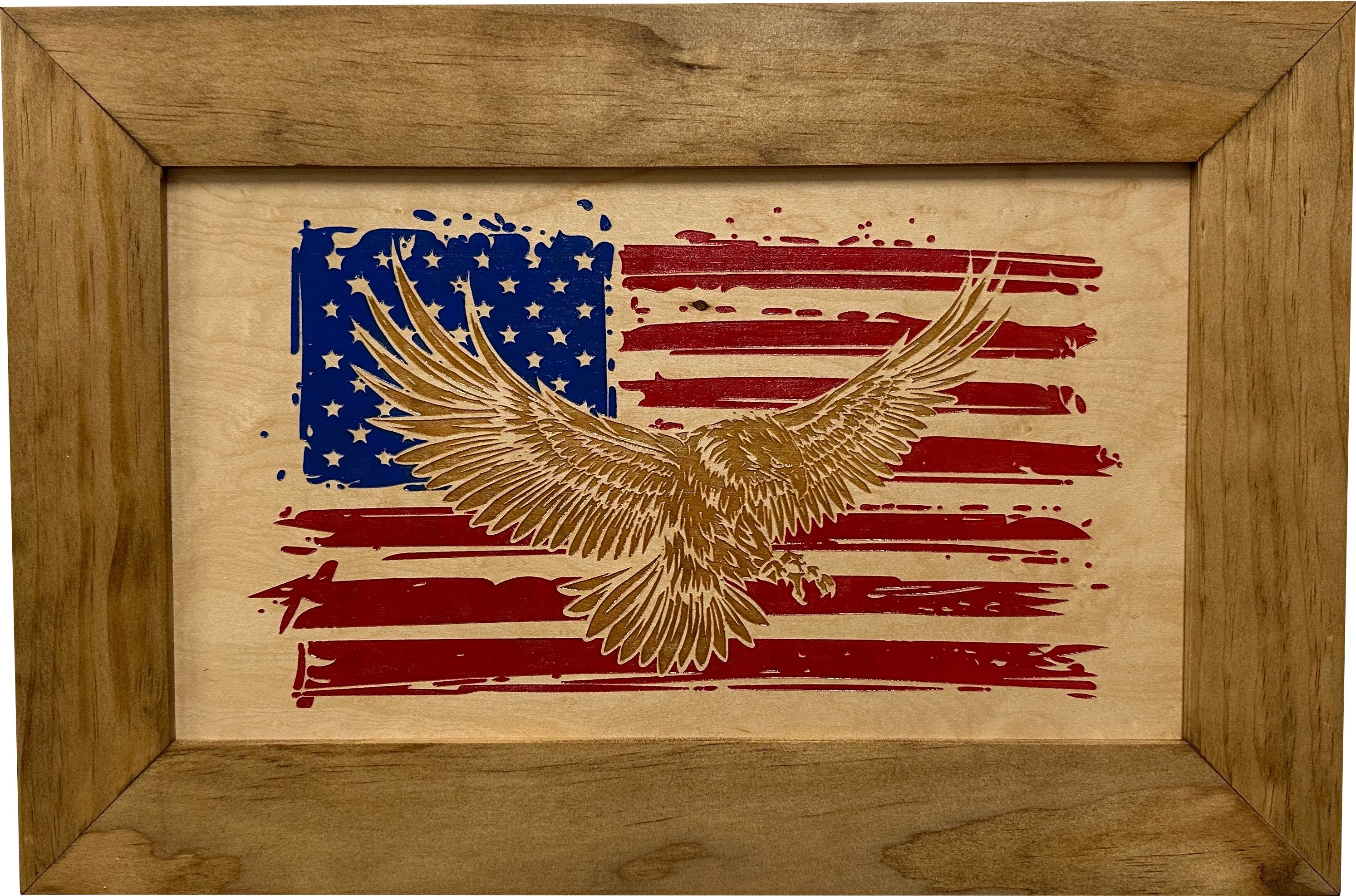 Bald Eagle & American Flag Patriotic Decorative Wall-Mounted Secure Gun by Bellewood Designs - product image 3 for Resin Society