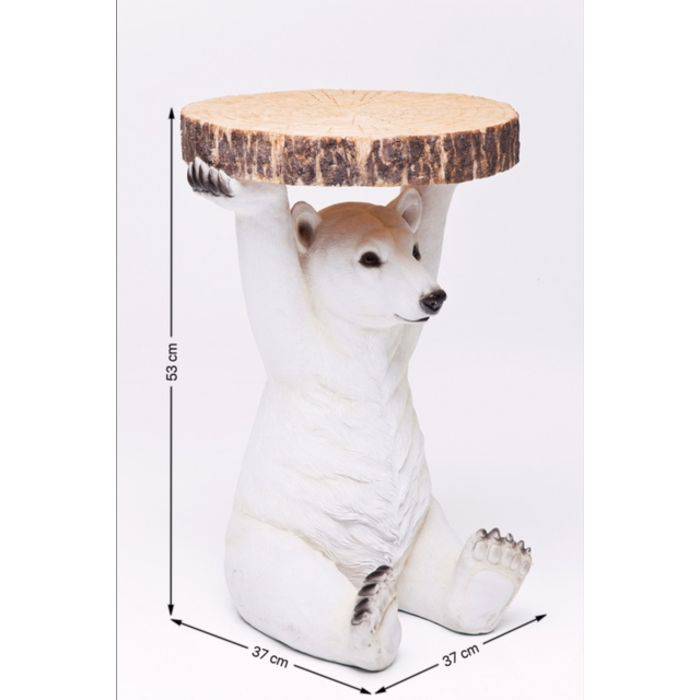 Side Table Animal Polar Bear Ø37cm by DEKOR - product image 5 for Resin Society
