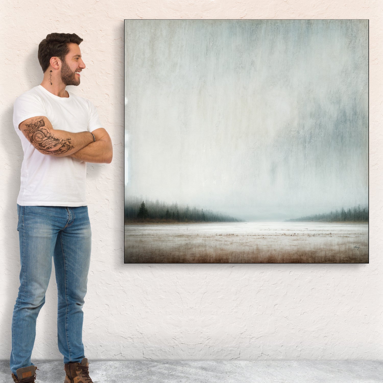 Canvas Print: "Silent Expanse" by Tailored Canvases - main product image for Resin Society