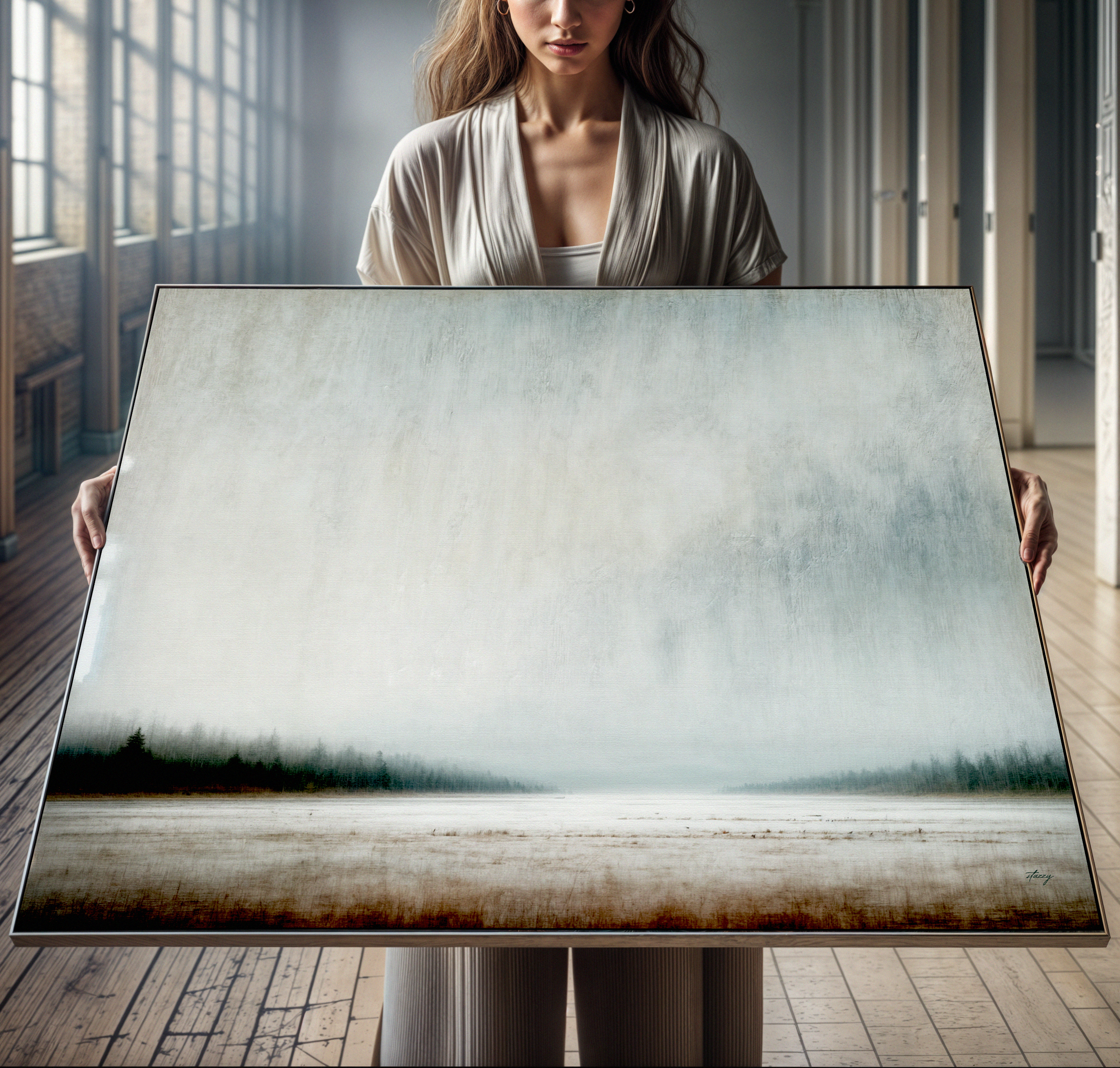 Canvas Print: "Silent Expanse" by Tailored Canvases - product image 2 for Resin Society