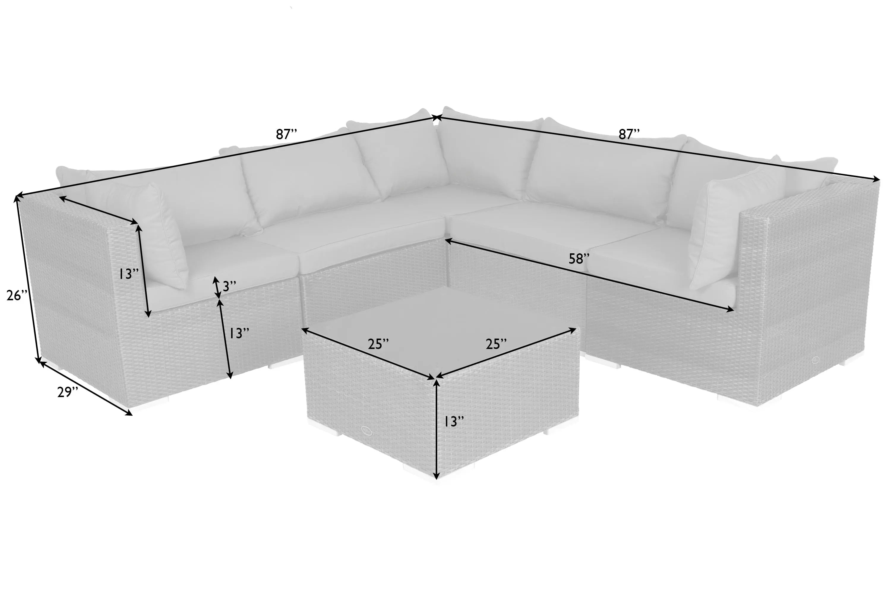Sino Wicker Sofa Set by Fire Sense/Balkene Home - product image 4 for Resin Society