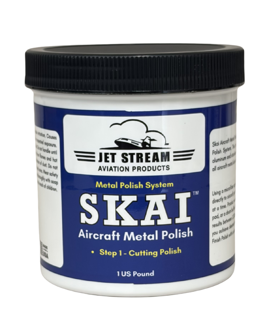 Skai Aircraft Metal Polish - Step 1 Cutting Polish in 1 lb jar