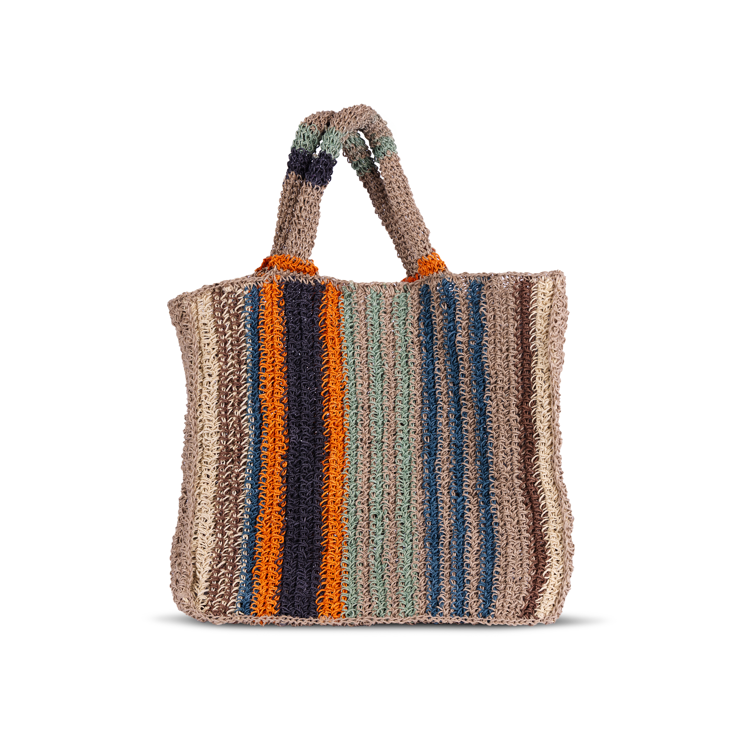 Solana Macrame Jute Tote showing hand-knotted macramé texture and natural jute fiber