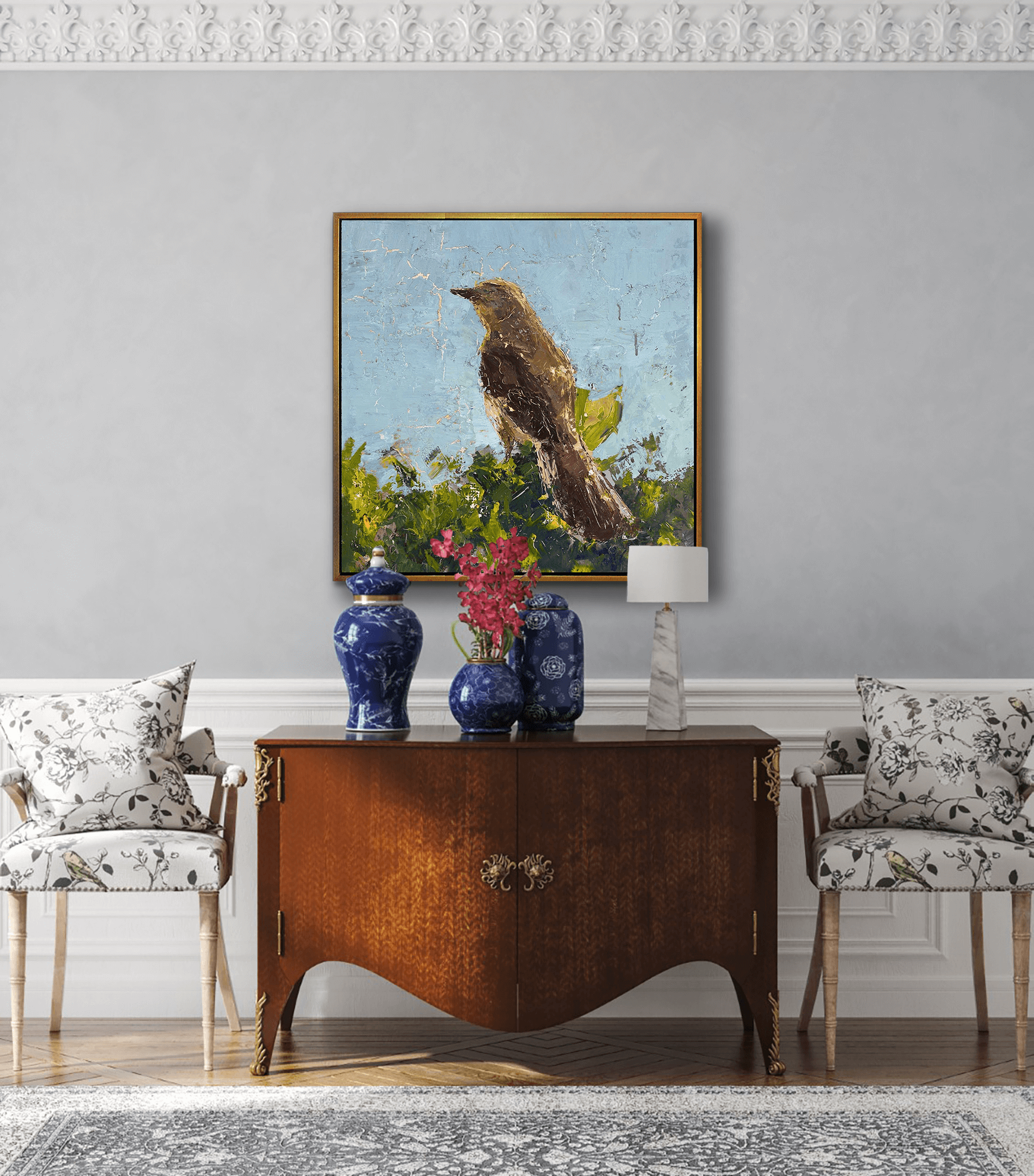 Sparrow Artist Enhanced Canvas Print by John Beard Collection - product image 3 for Resin Society