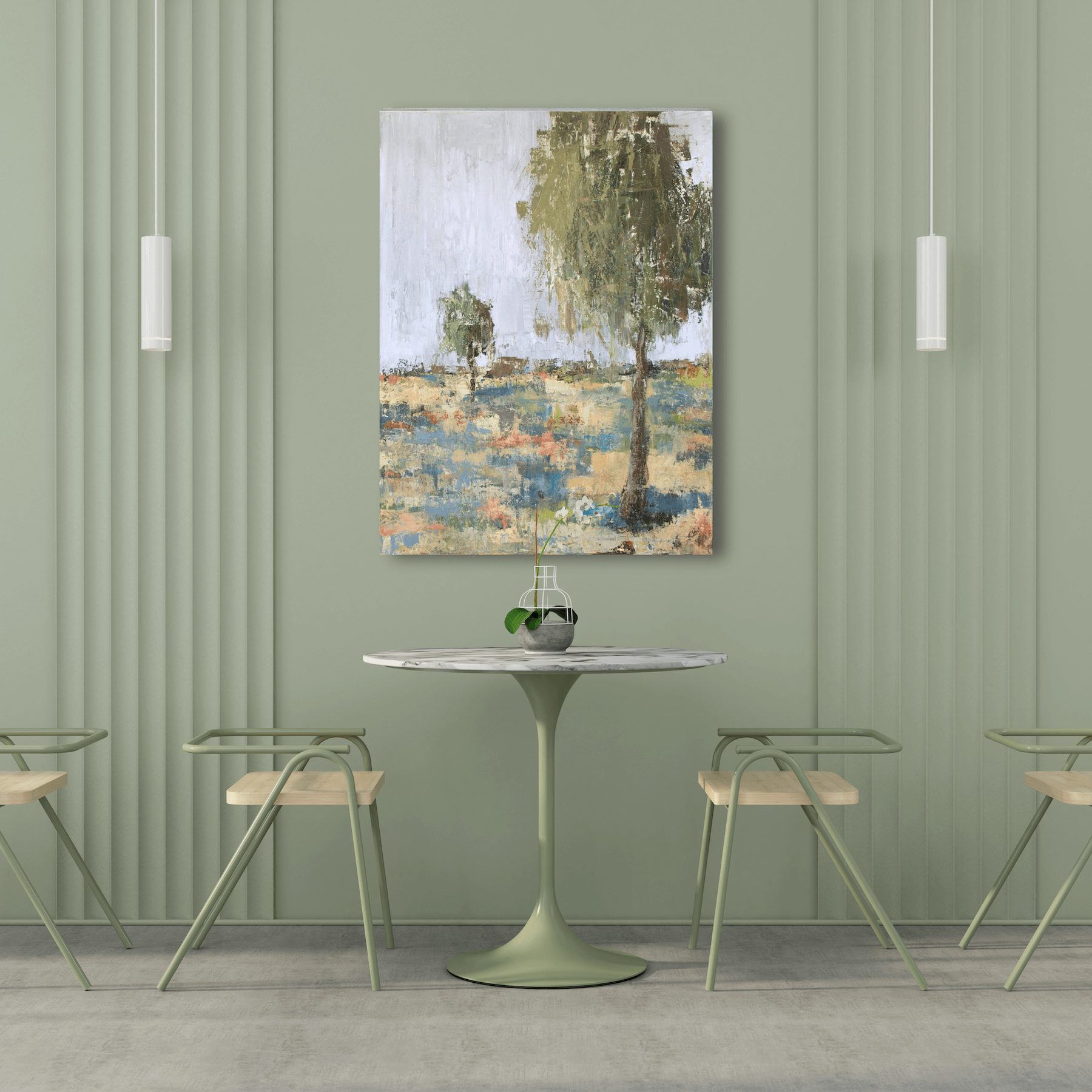 Spring Day II Artist Enhanced Canvas Print by John Beard Collection - product image 2 for Resin Society