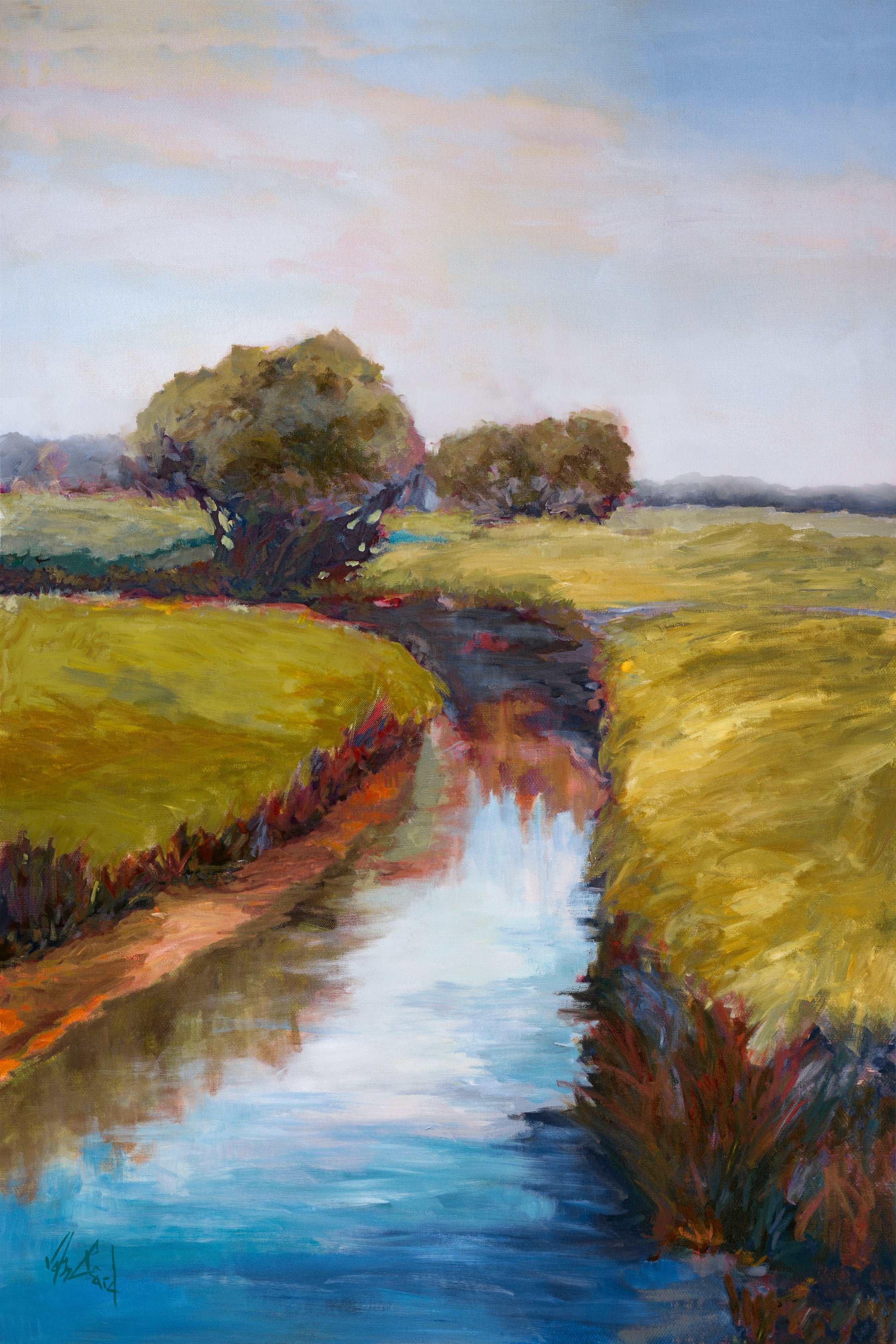 St. Simons Marsh Artist Enhanced Canvas Print by John Beard Collection - main product image for Resin Society