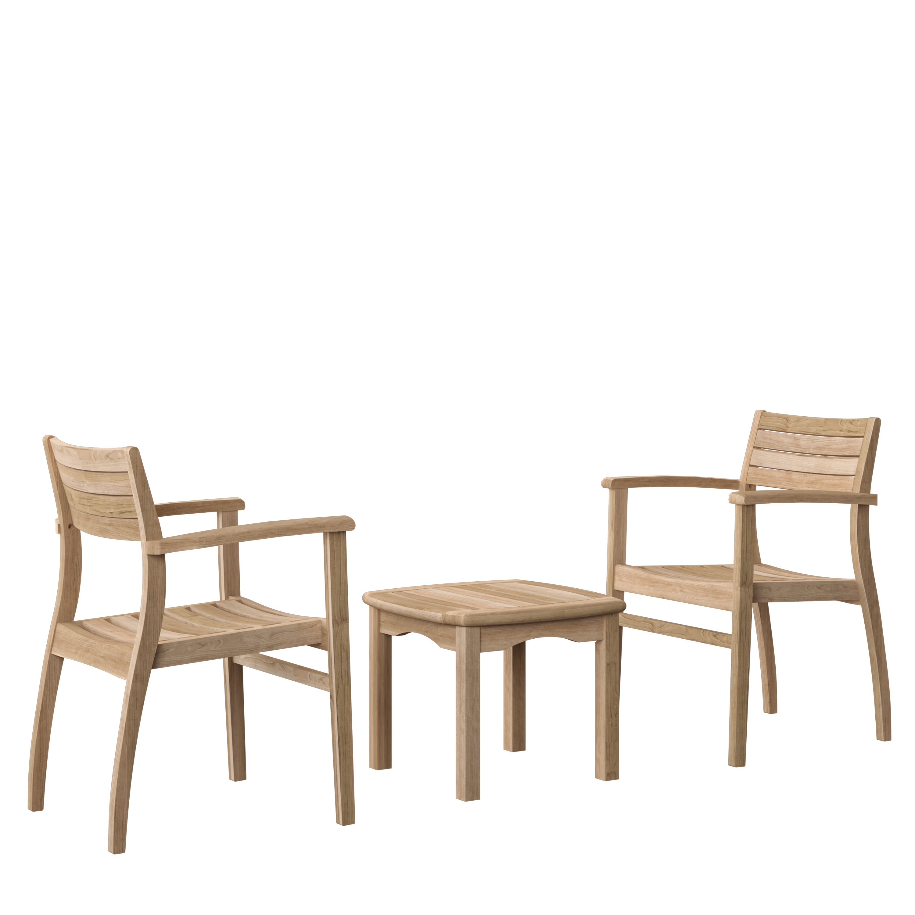 Intan Teak Side Table & 2 Ninia Chairs by LifestyleGarden US - product image 2 for Resin Society