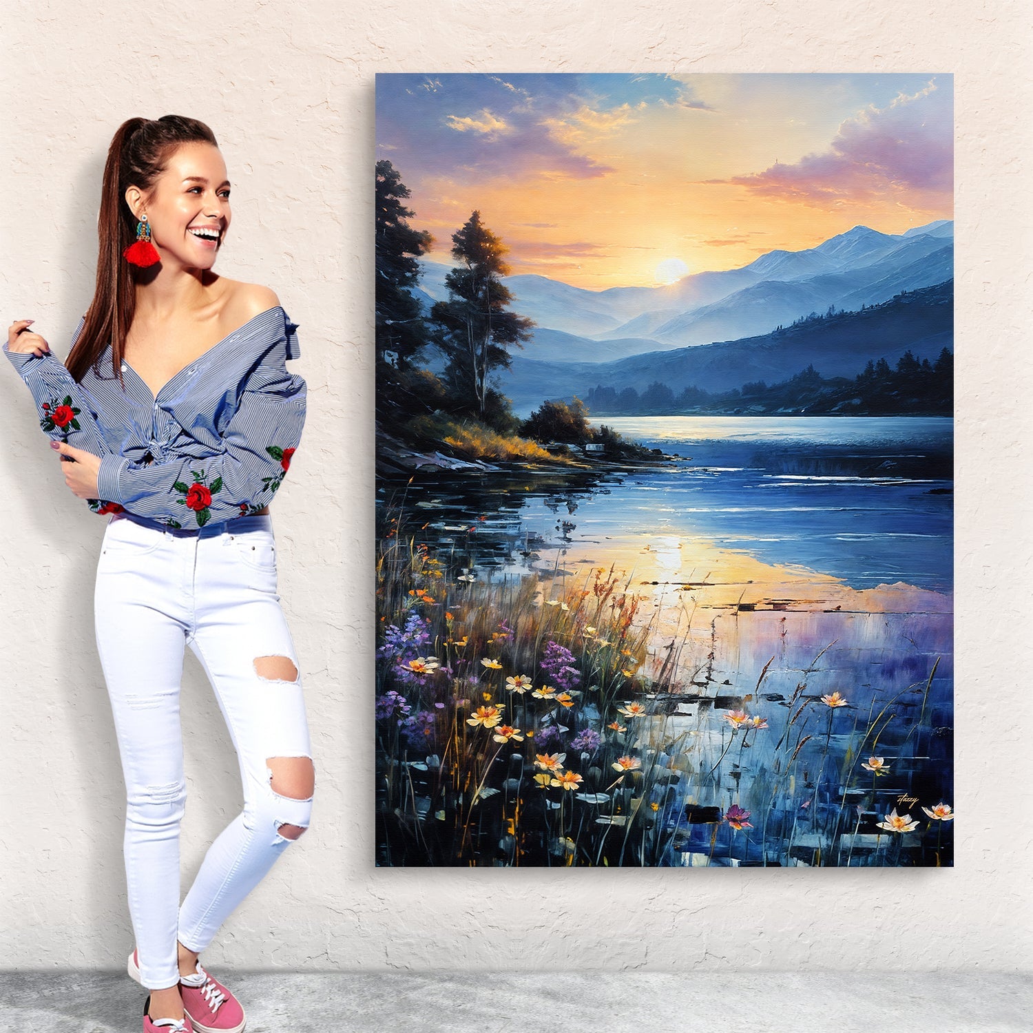 Canvas Print: "Sunset Journey" by Tailored Canvases - product image 4 for Resin Society