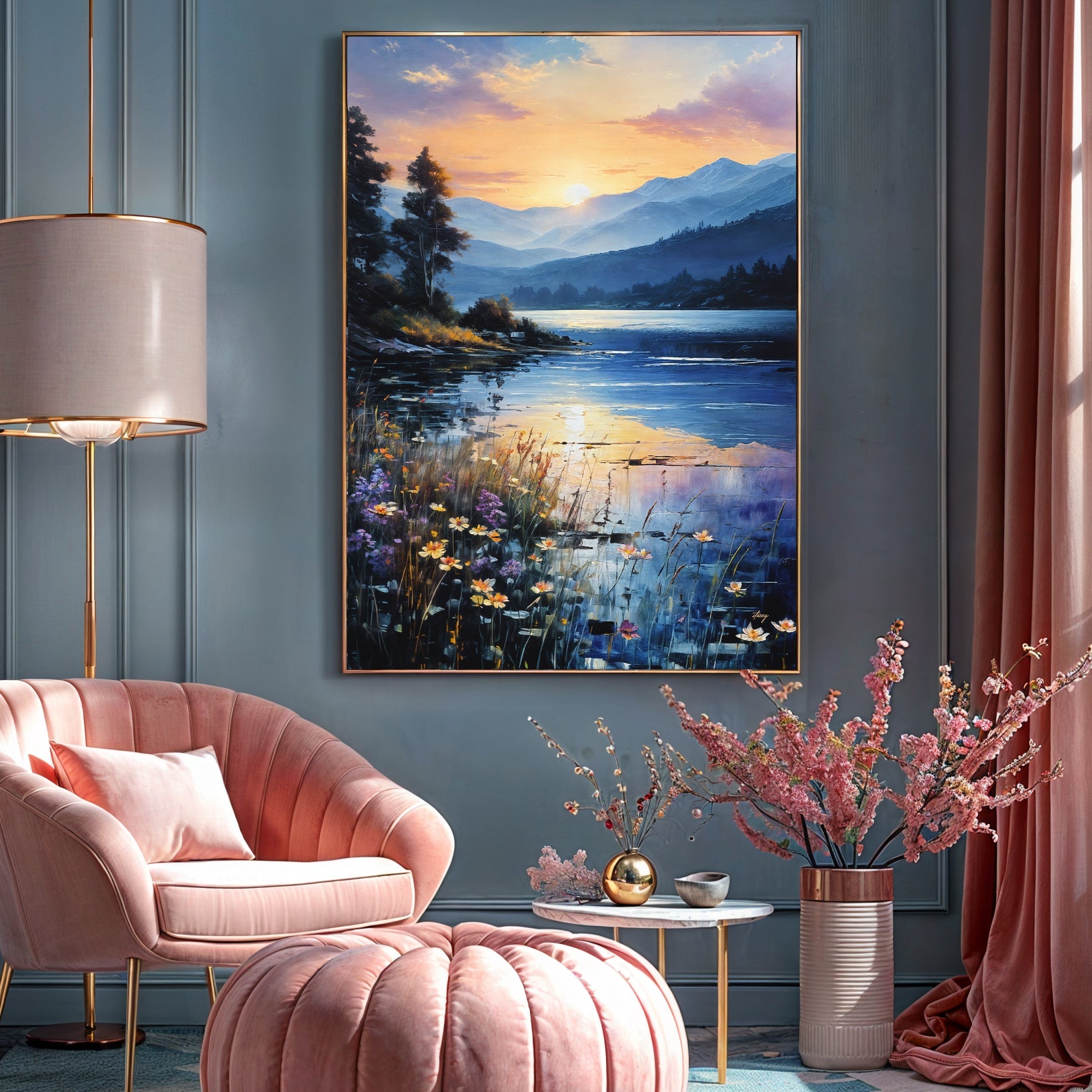 Canvas Print: "Sunset Journey" by Tailored Canvases - main product image for Resin Society