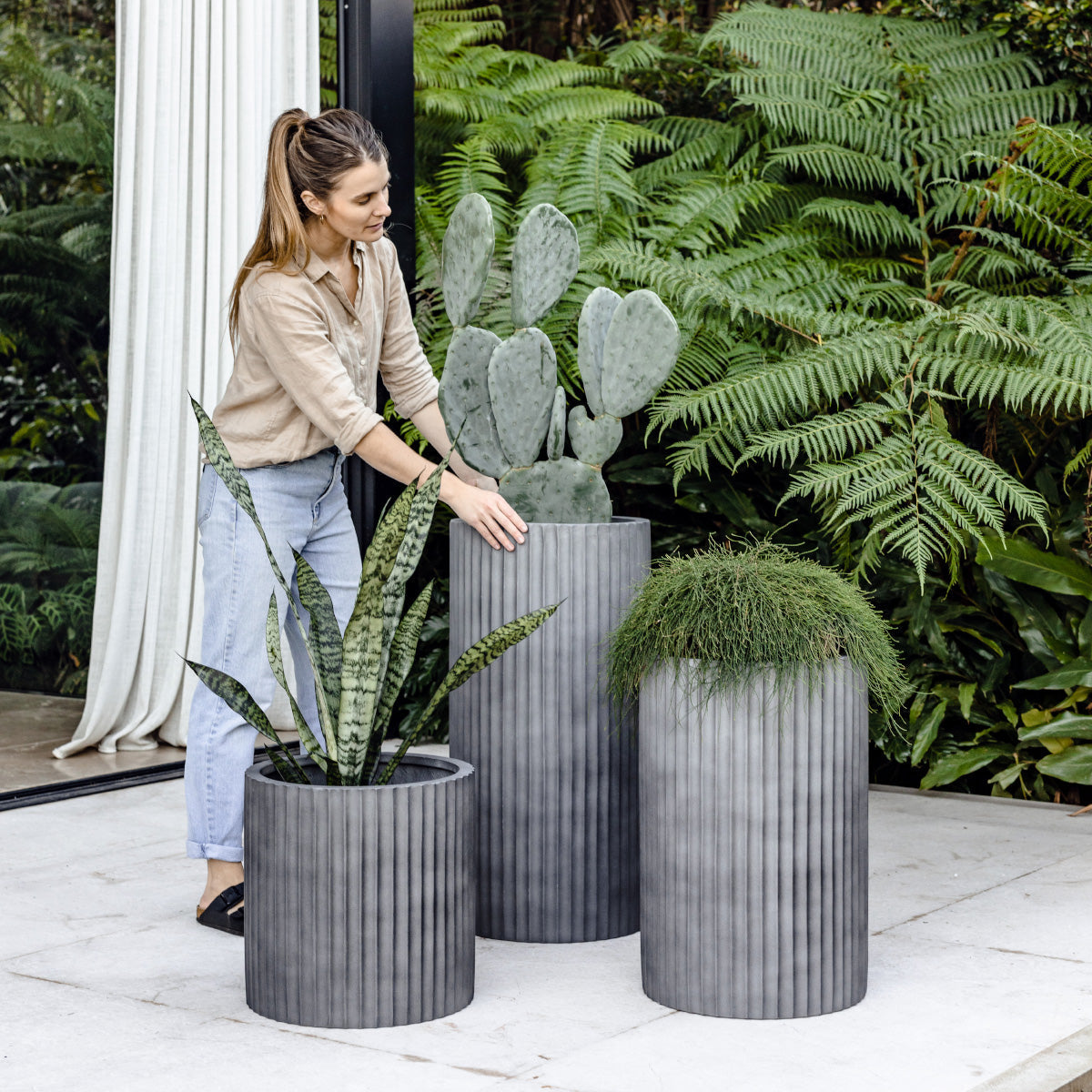Ribbed Loob Planter by The Balcony Garden US