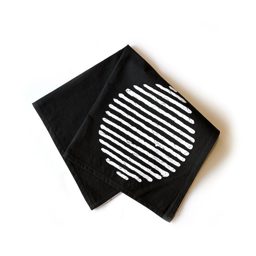 Mwedzi Black Napkins - Set of 2 by Mbare Ltd - main product image for Resin Society