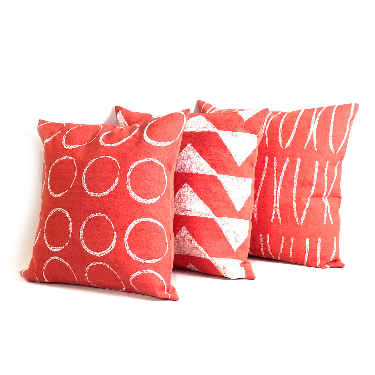 Sadza Circles Pillow Cover - Madagascar Coral by Mbare Ltd - product image 2 for Resin Society