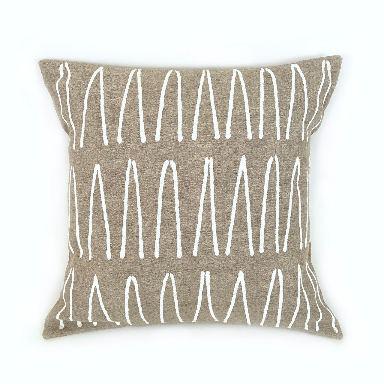 Sadza Lines Pillow Cover - Savanna Beige by Mbare Ltd - main product image for Resin Society