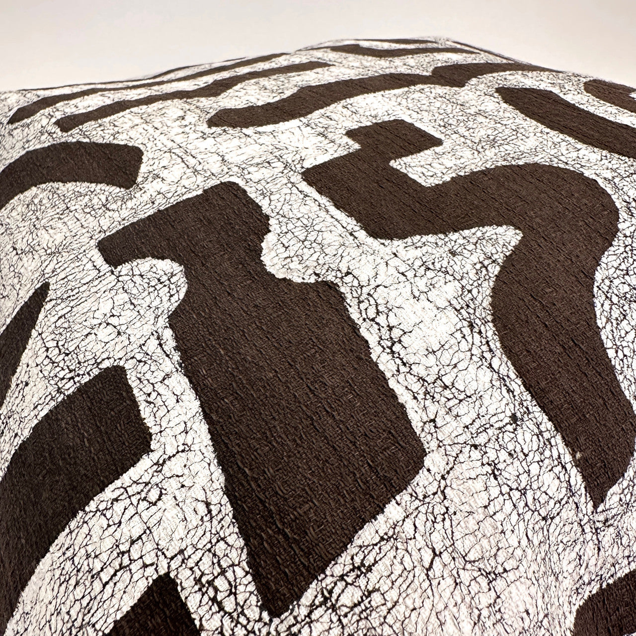 Brown + White Bogo Marks Pillow Cover by Mbare Ltd - product image 2 for Resin Society