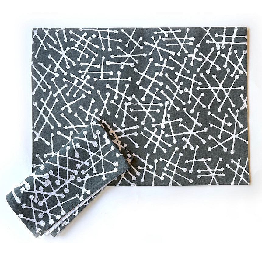 Tsvimbo Gray Placemats - Set of 2 by Mbare Ltd - product image 4 for Resin Society
