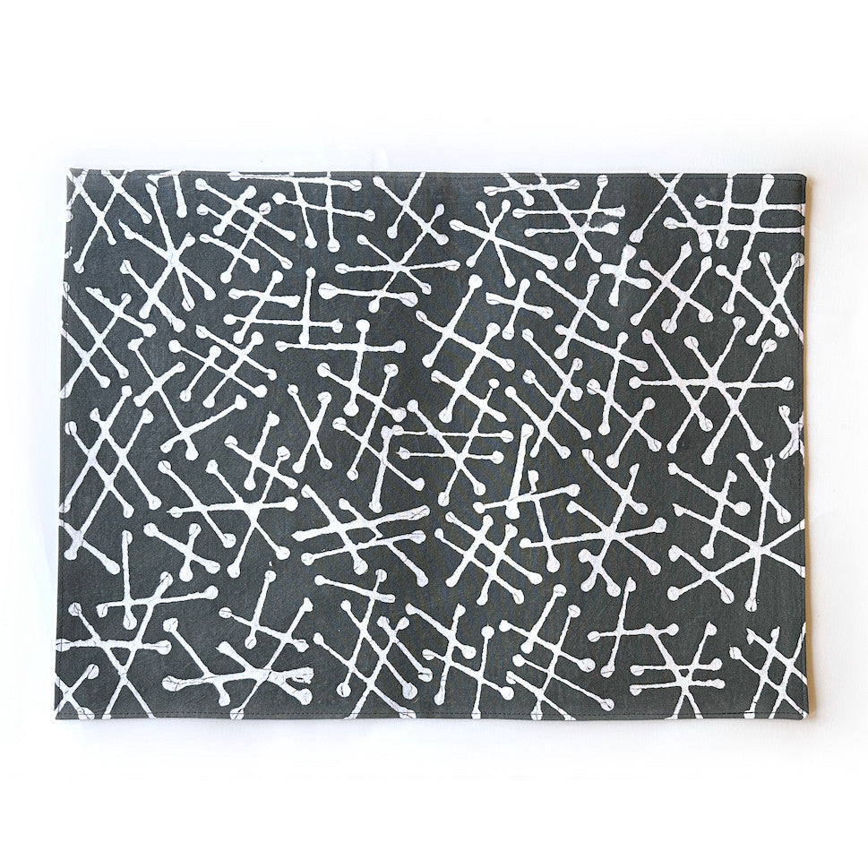 Tsvimbo Gray Placemats - Set of 2 by Mbare Ltd - product image 2 for Resin Society