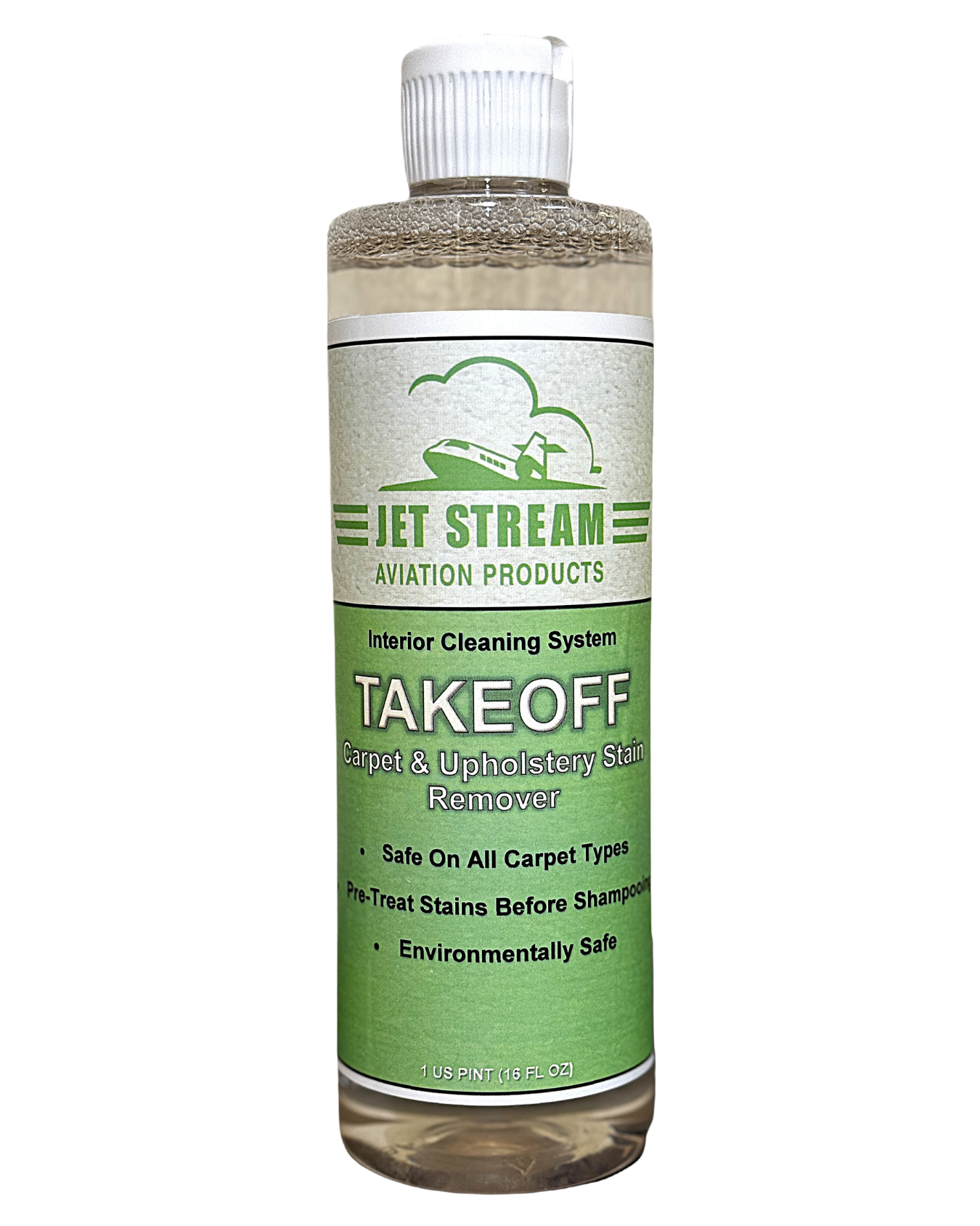 Takeoff Carpet & Upholstery Stain Remover container in 1 US Pint and Case of 12 US Pints