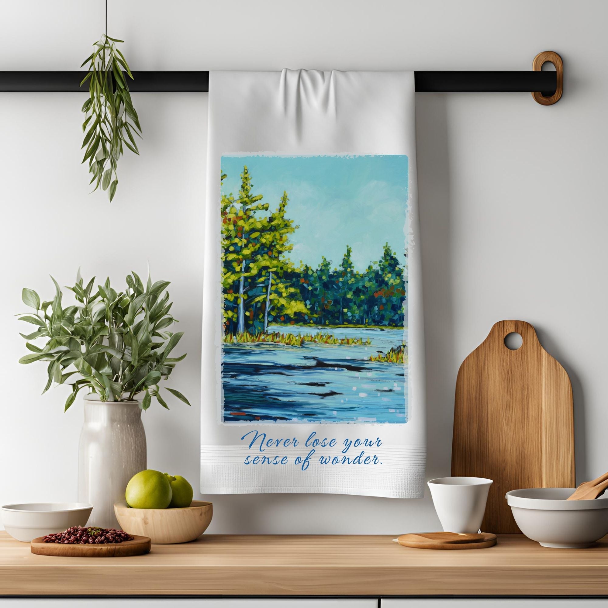 Dish Towel - "Never Lose your Sense of Wonder" by Dreese Fine Art - Resin Society