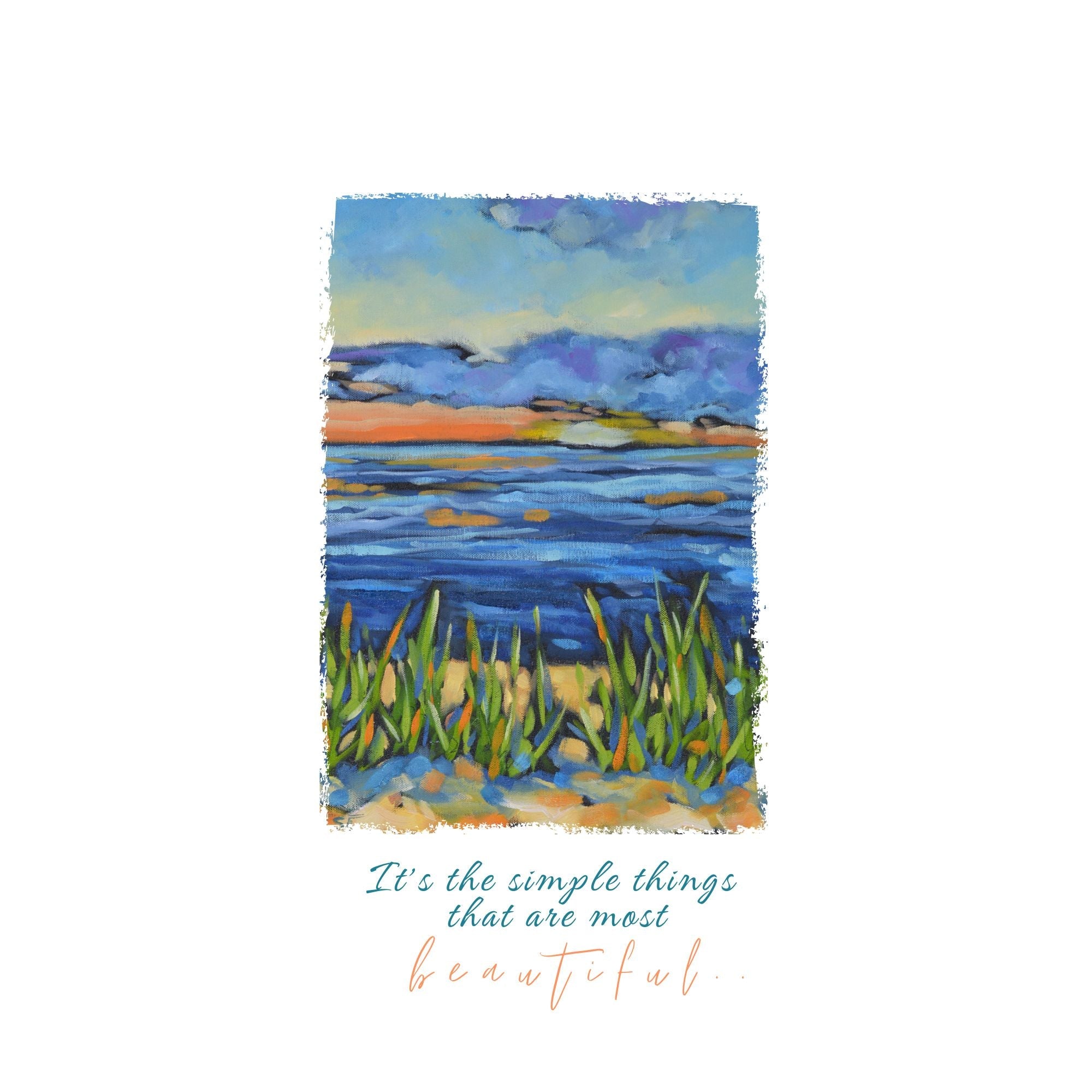 Dish Towel - "Beach Sunset Kitchen Towel" detail image - Resin Society