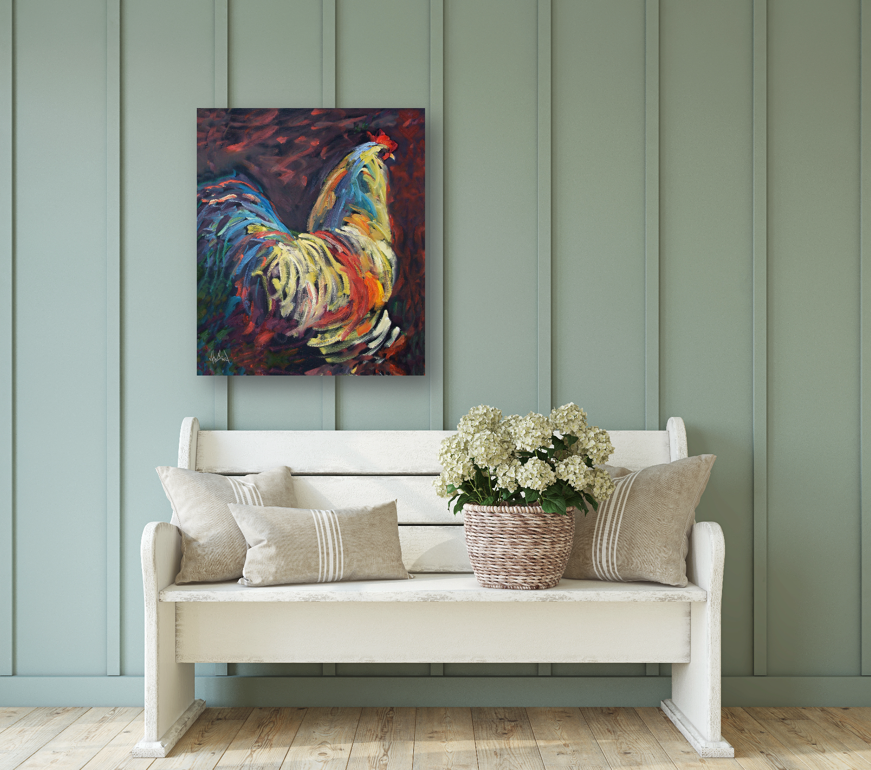 Terry's Chicken Artist Enhanced Canvas Print by John Beard Collection - product image 2 for Resin Society