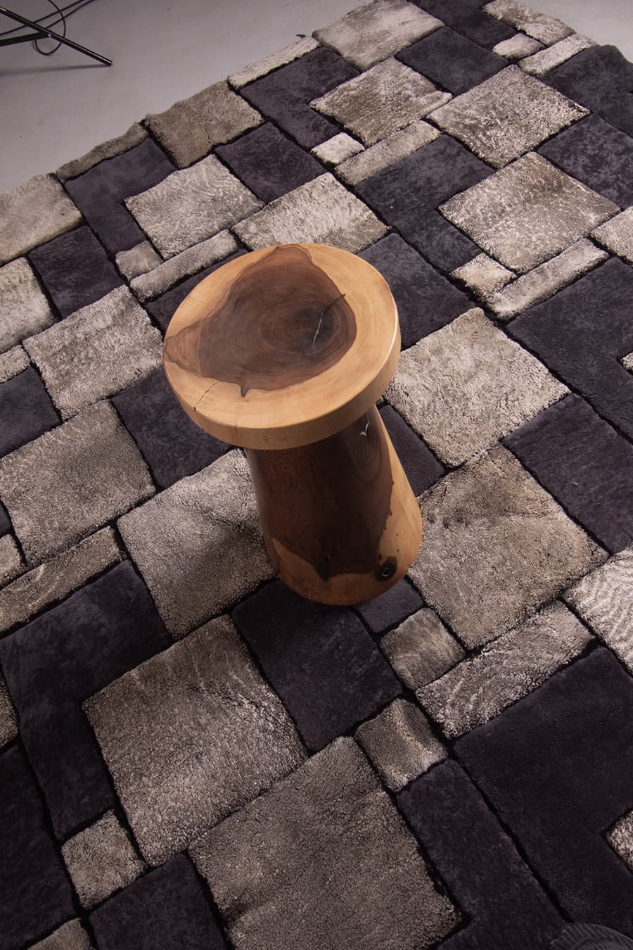 Tetris Hi & Low – Dimensional Custom Shearling Rug by Homelosophy
