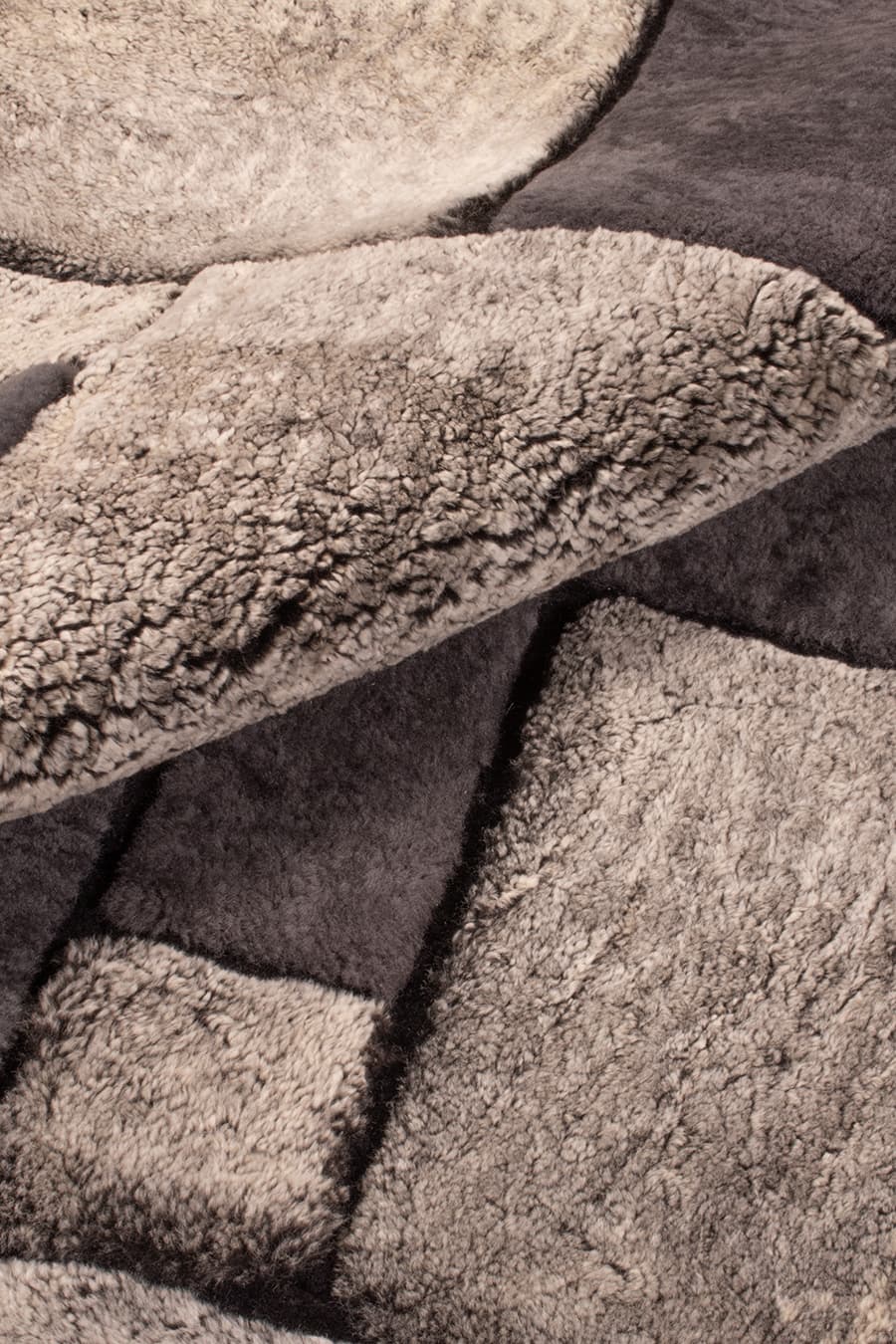 Tetris Hi & Low – Dimensional Custom Shearling Rug by Homelosophy