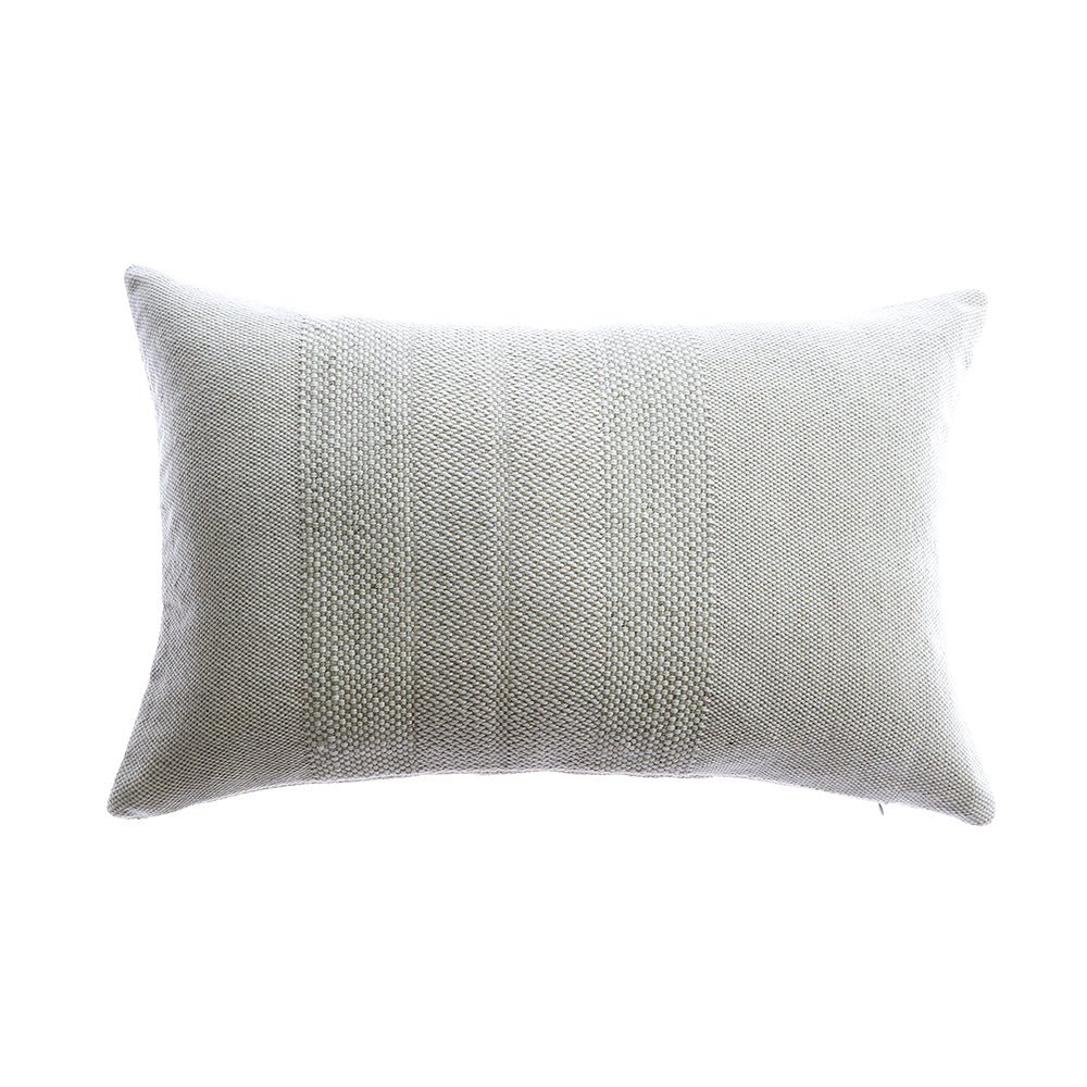 Tom Grey Woven Lumbar Pillow by Homelosophy