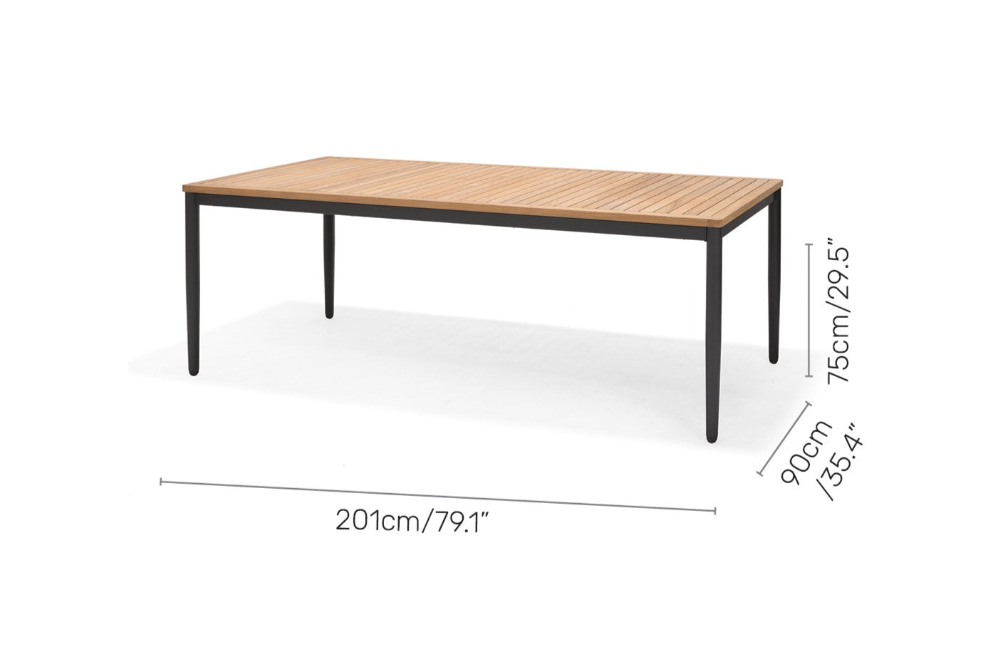 Topaz 9 Piece Teak Big Rectangular Dining Set by LifestyleGarden US - product image 10 for Resin Society