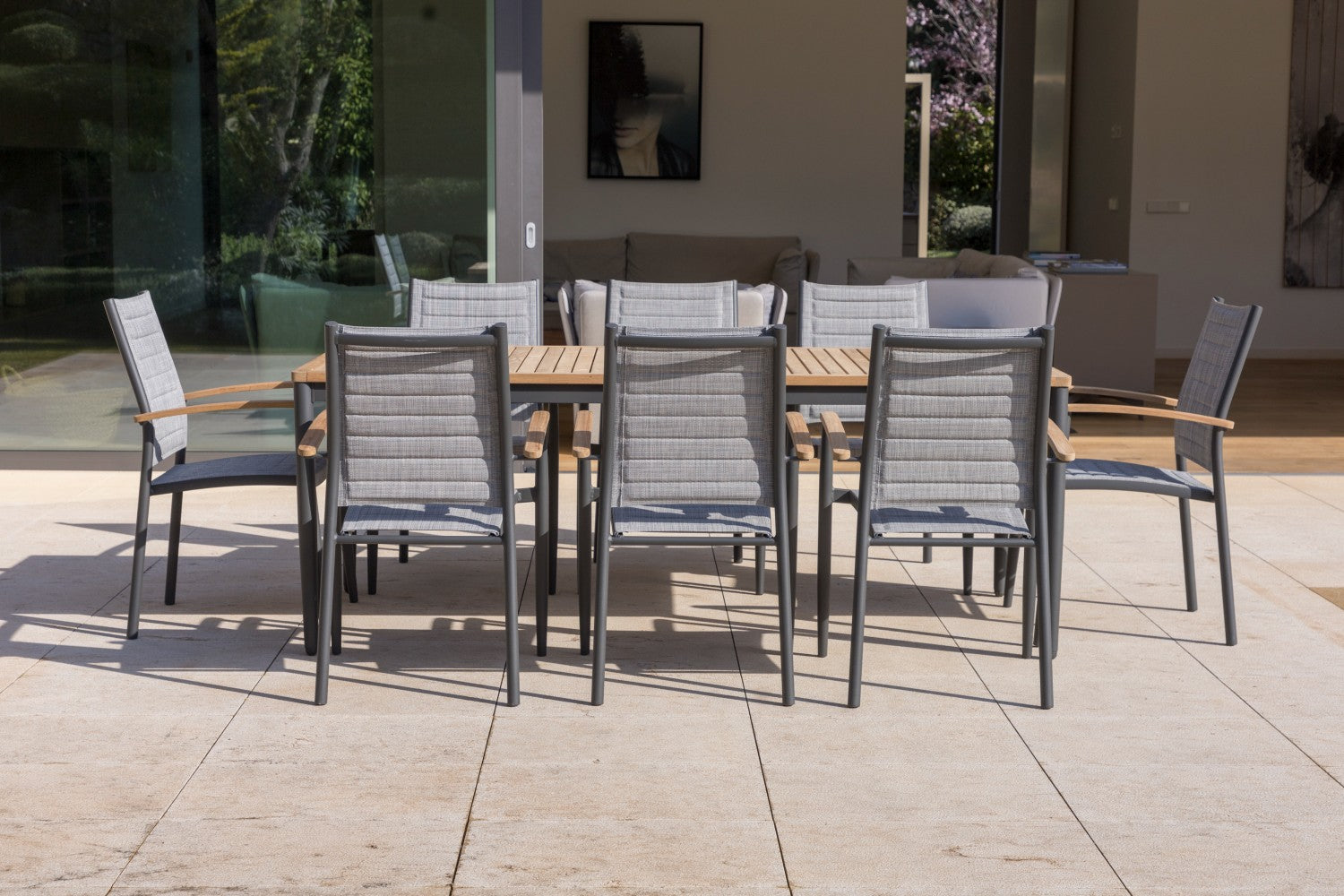 Topaz Rectangular Big Dining Table by LifestyleGarden US - main product image for Resin Society