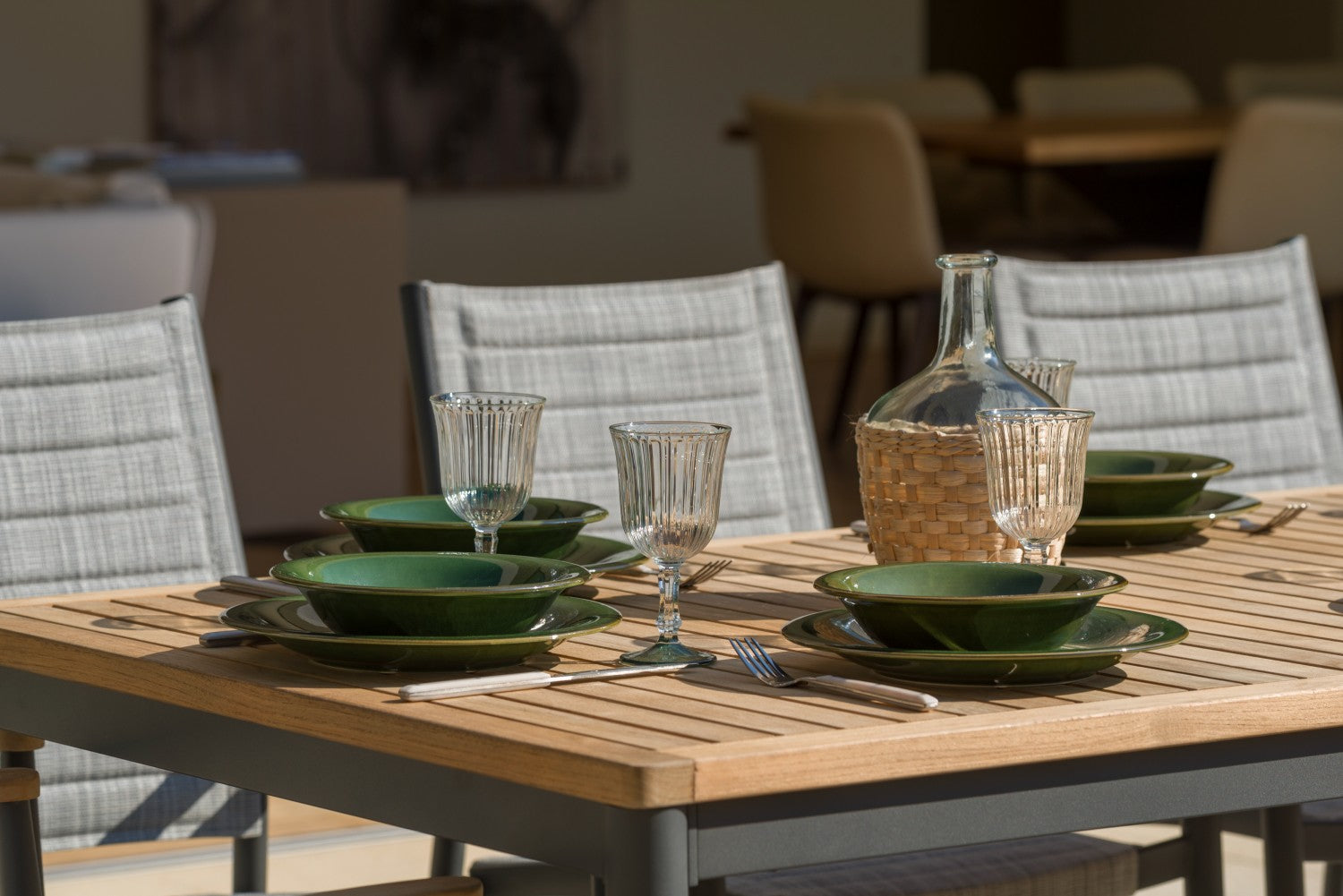Topaz 9 Piece Teak Big Rectangular Dining Set by LifestyleGarden US - product image 4 for Resin Society
