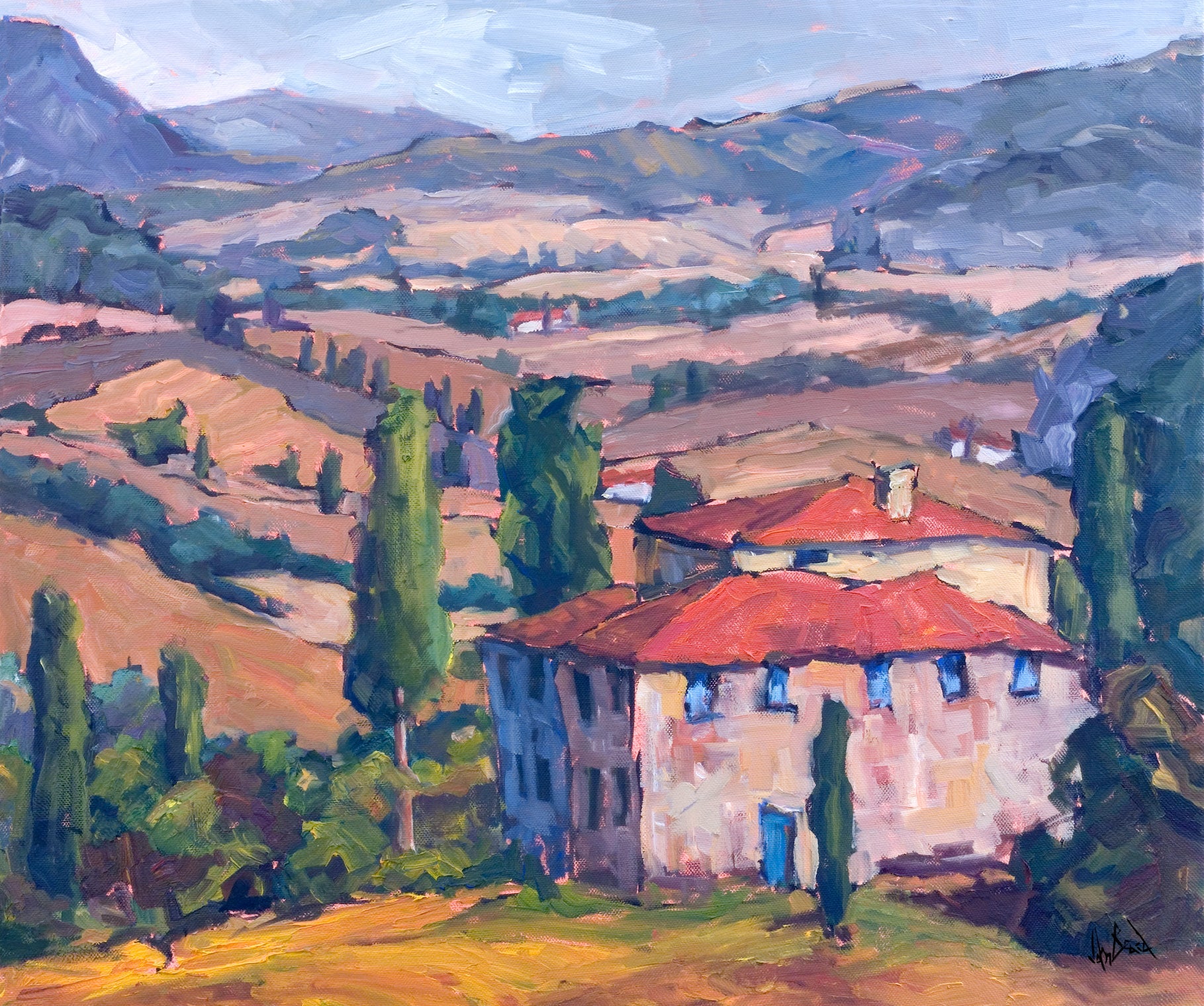 Toscana Artist Enhanced Canvas Print by John Beard Collection - main product image for Resin Society