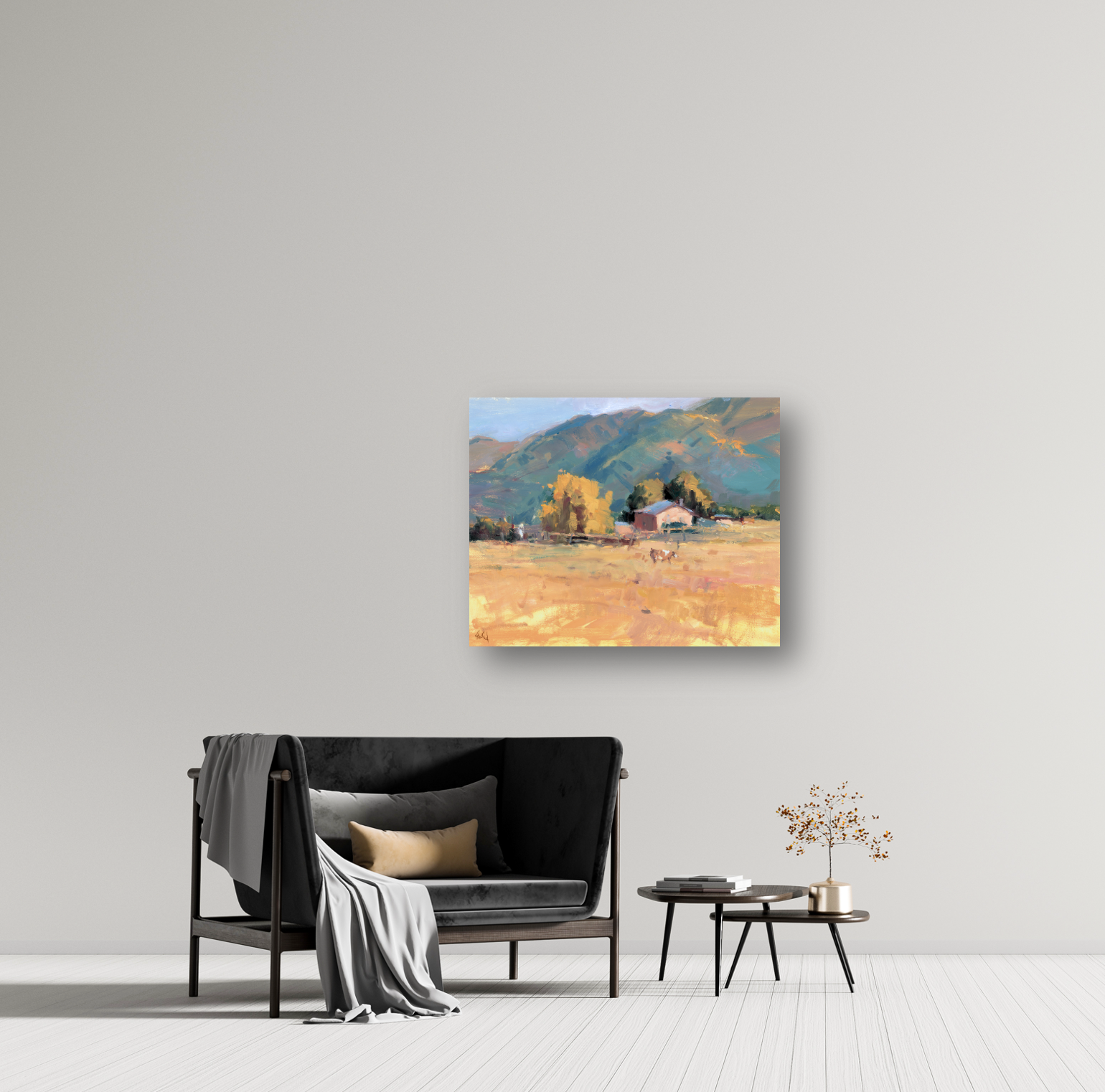 Tranquil Valley Artist Enhanced Canvas Print by John Beard Collection - product image 2 for Resin Society