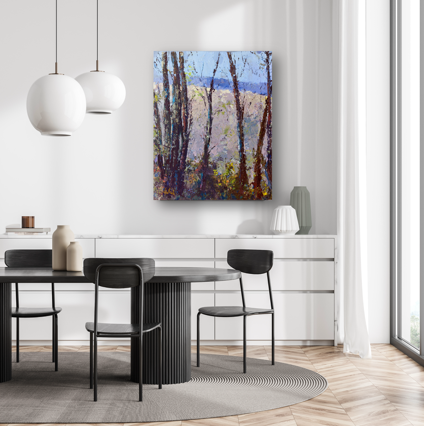 Trees I Artist Enhanced Canvas Print by John Beard Collection - product image 4 for Resin Society