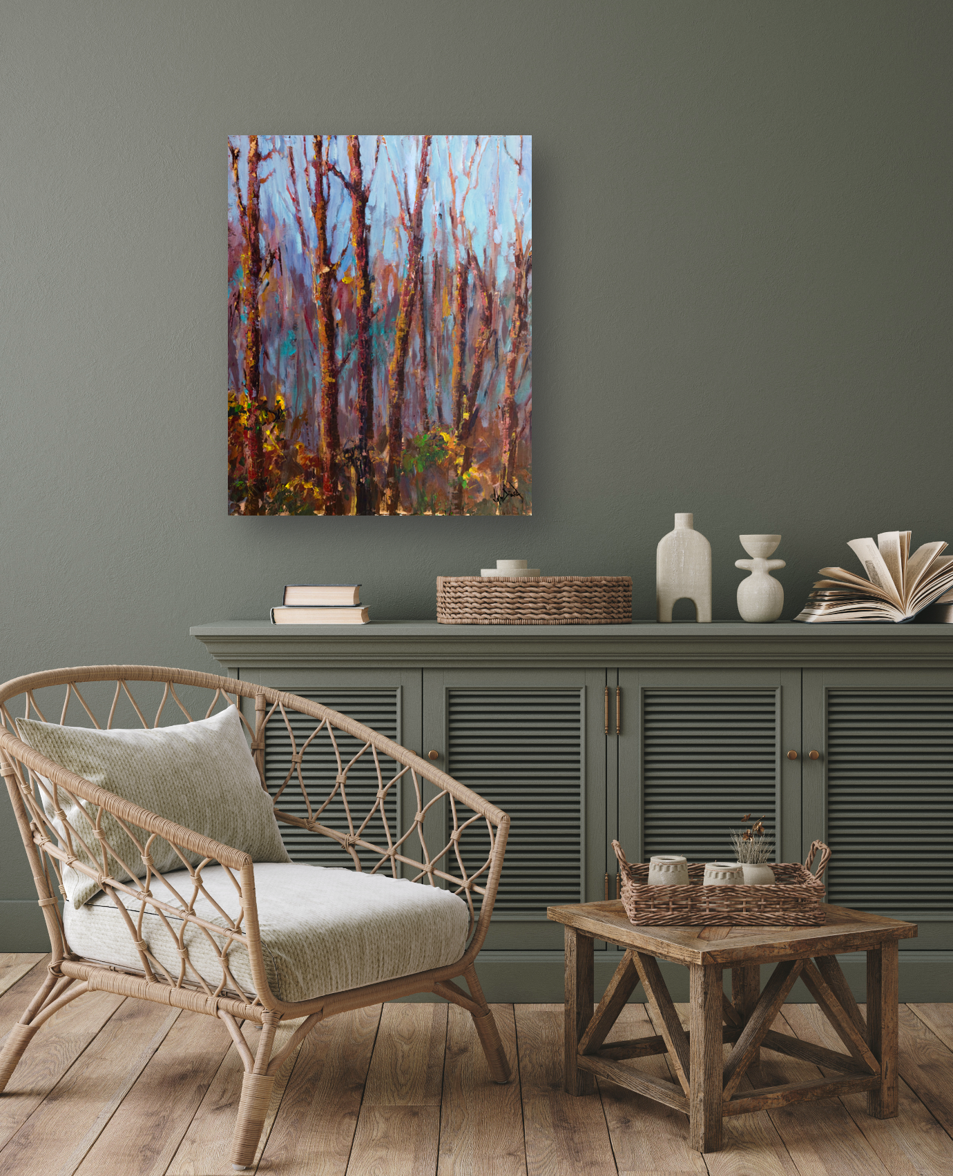 Trees II Artist Enhanced Canvas Print by John Beard Collection - product image 3 for Resin Society