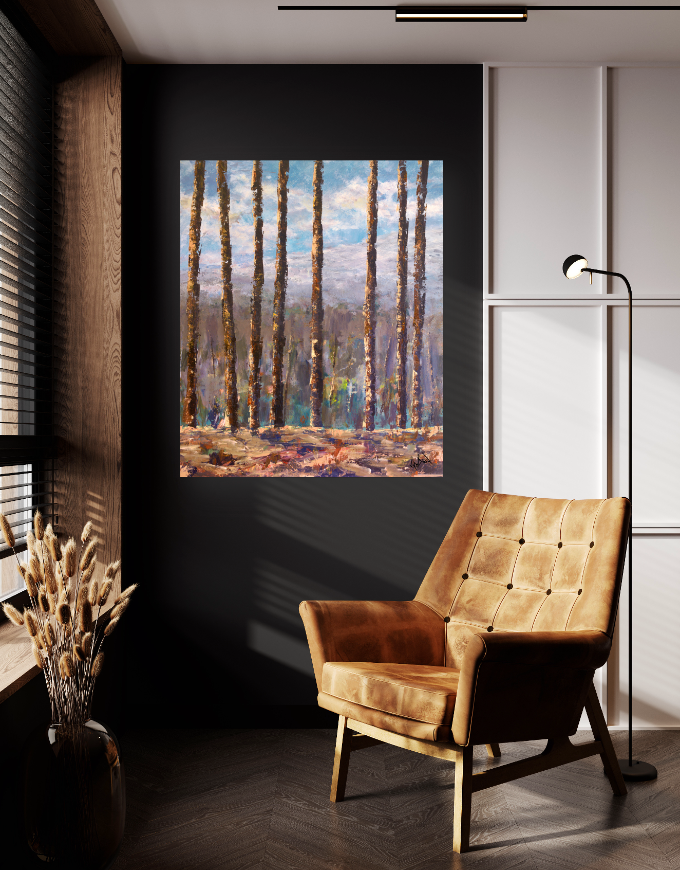 Trees IV Artist Enhanced Canvas Print by John Beard Collection - product image 2 for Resin Society